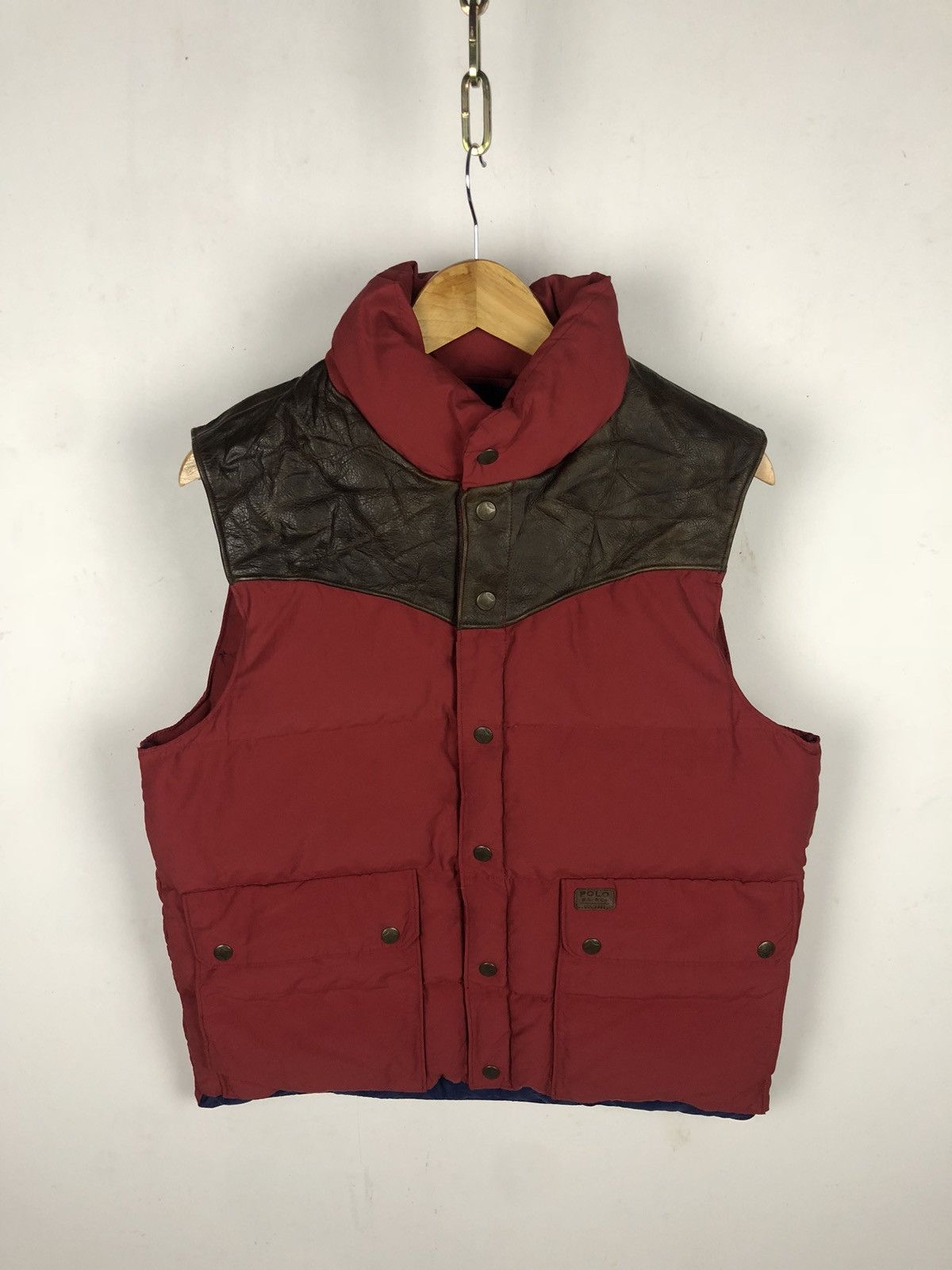 Vintage Polo Ralph Laurent Half Leather Vest
