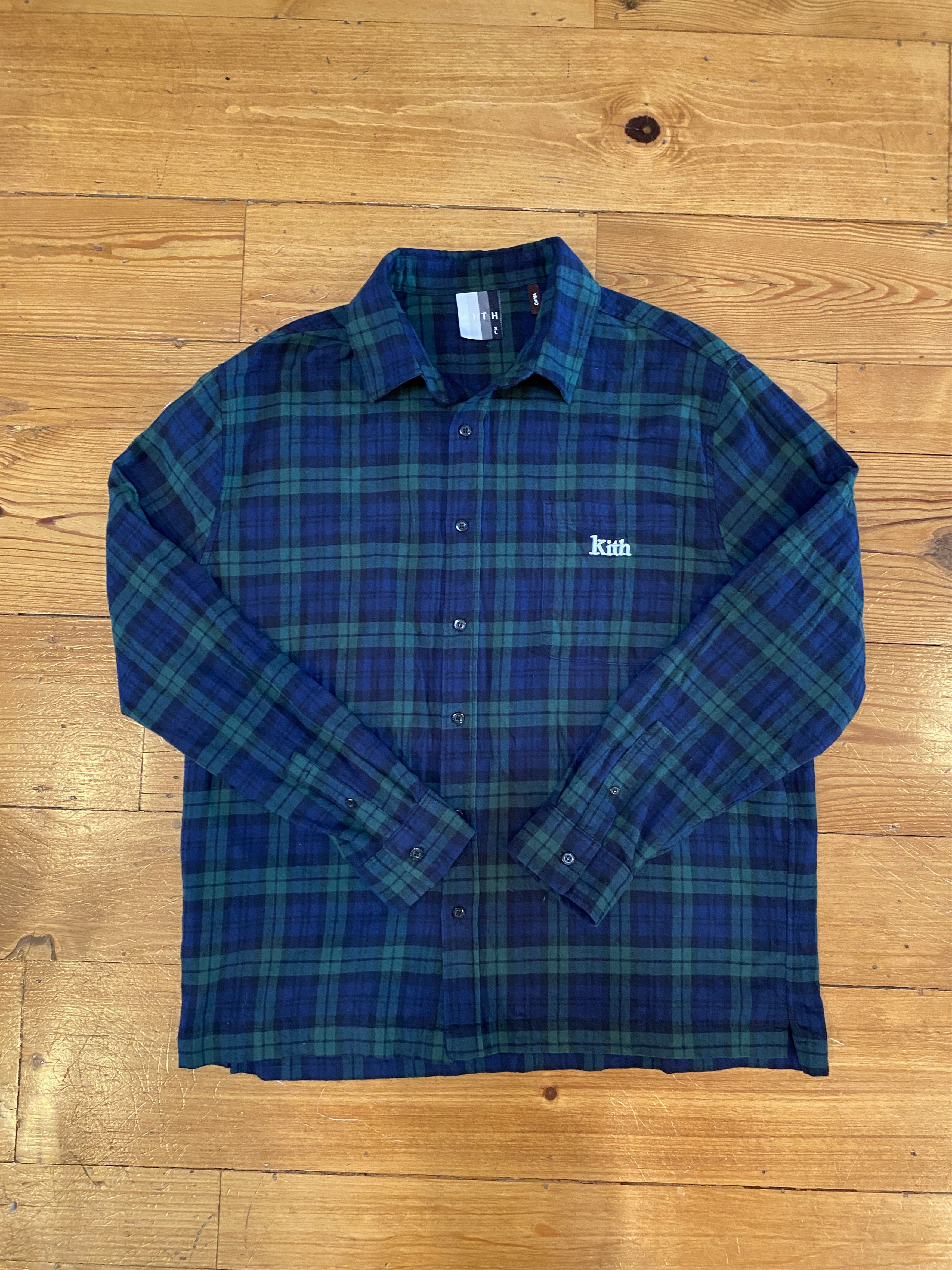 Kith Kith Ludlow Buttondown Blackwatch Flannel Shirt | Grailed