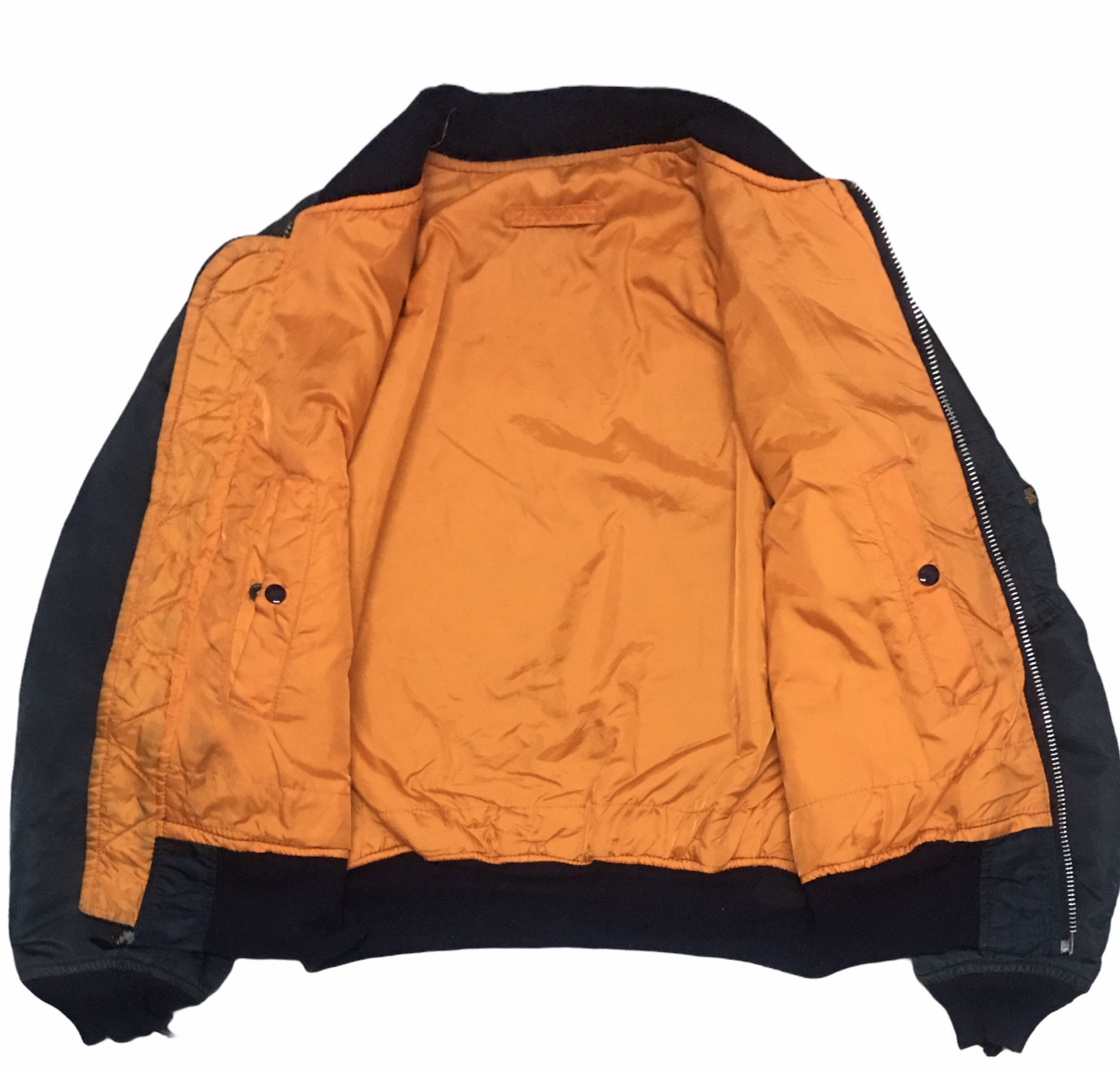 Alpha Industries Vintage Trashed Alpha industry Ma1 Flight Bomber ERD Grunge Size US L / EU 52-54 / 3 - 4 Thumbnail