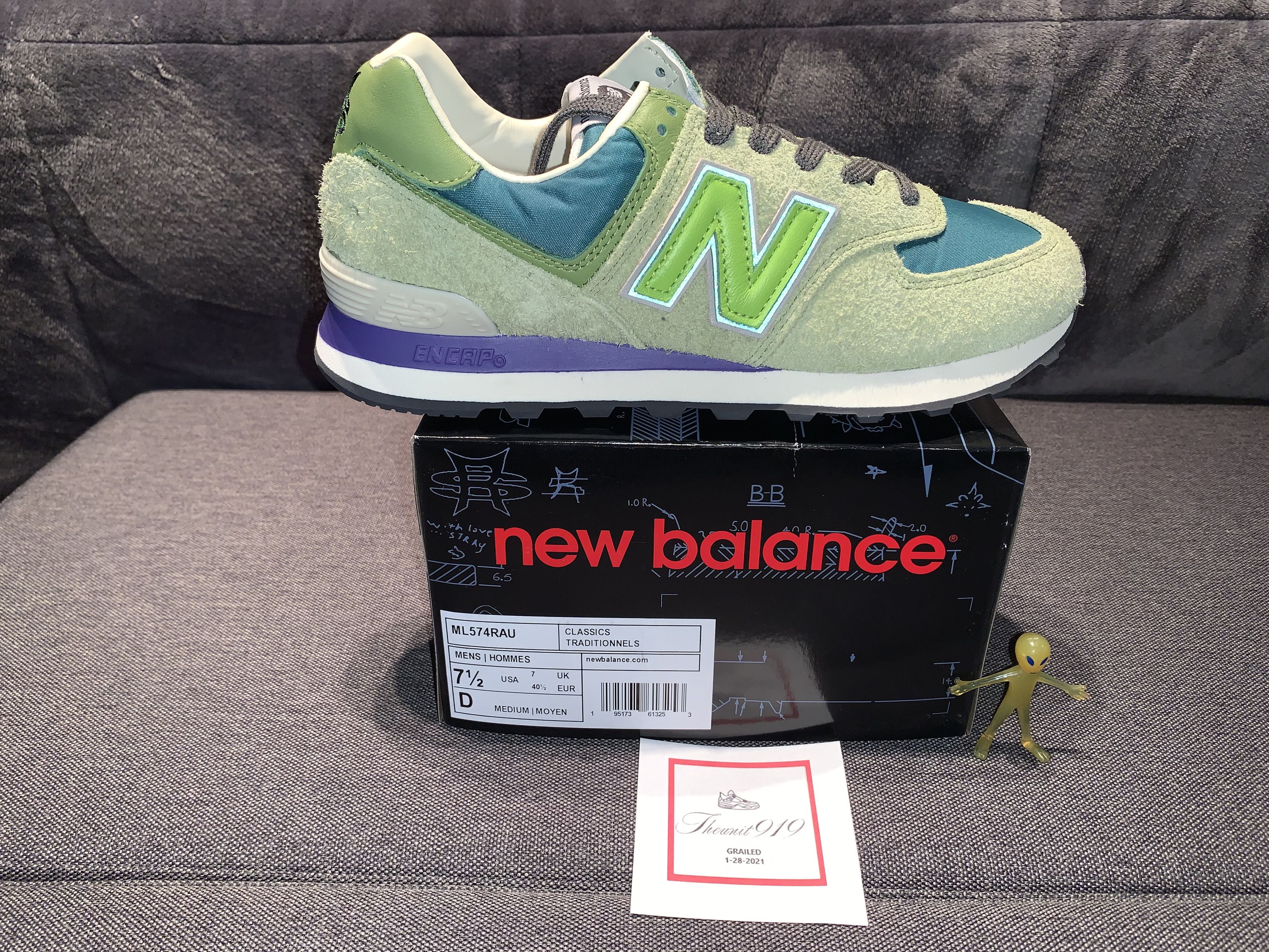 New Balance × Stray Rats New Balance 574 Stray Rats Green 2021 Men’s 7. ...