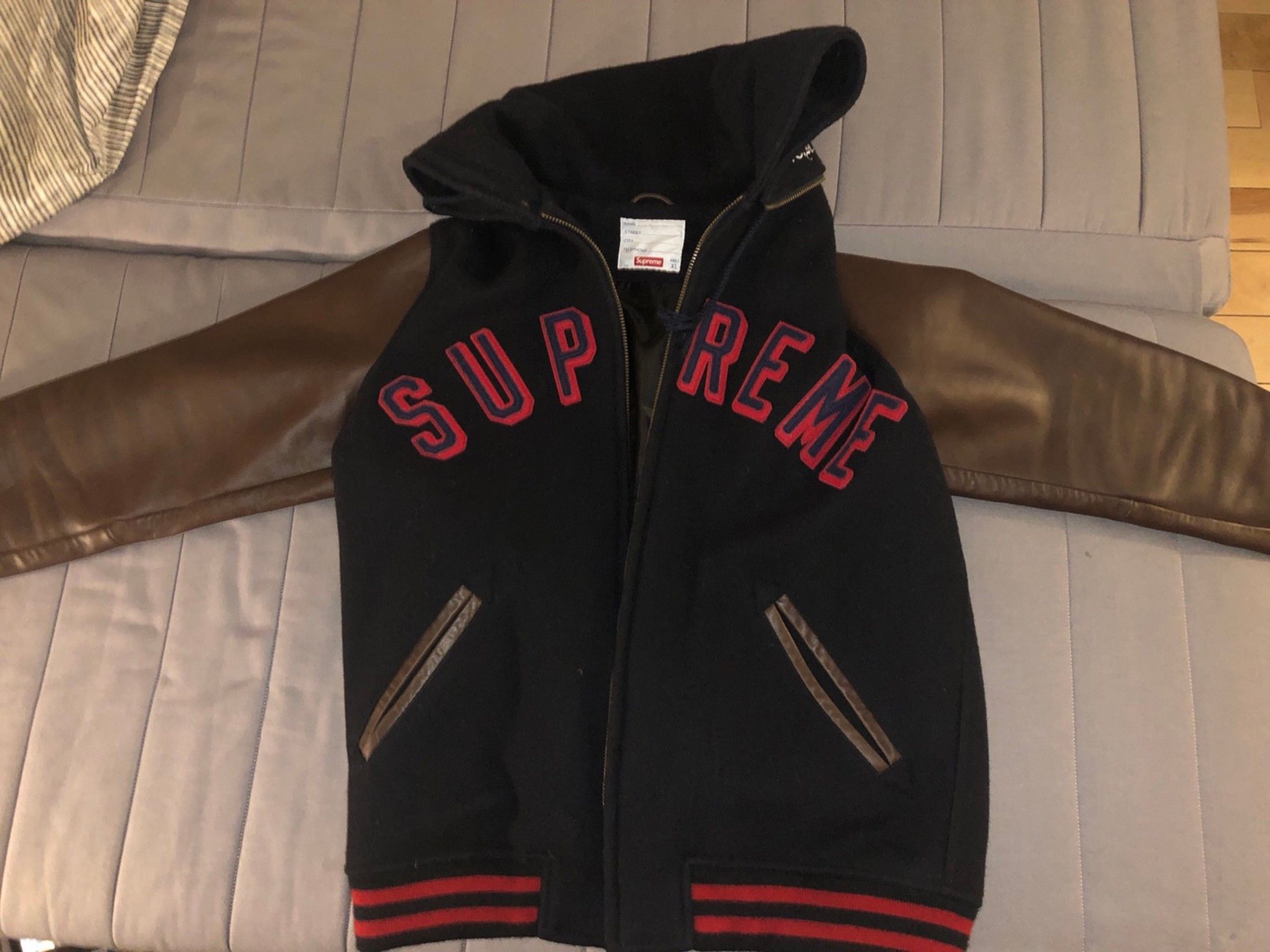 Supreme Supreme FW12 Hooded Varsity Jacket | Grailed