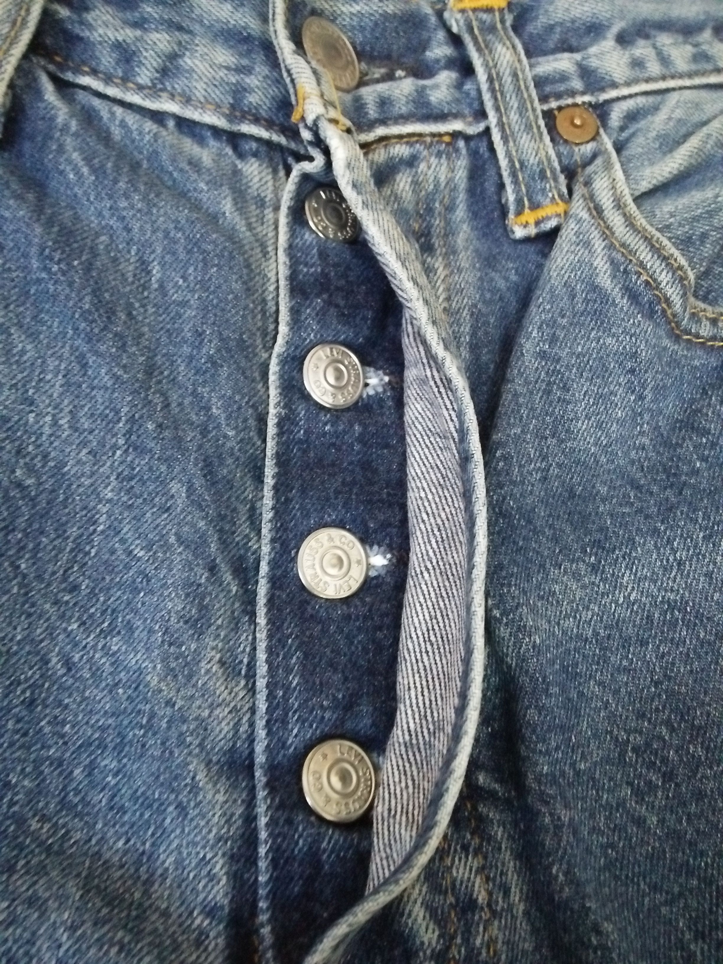 Levi's 90s LEVIS 501XX BIG E DENIM SELVEDGE 555 (B46) Size US 30 / EU 46 - 10 Thumbnail