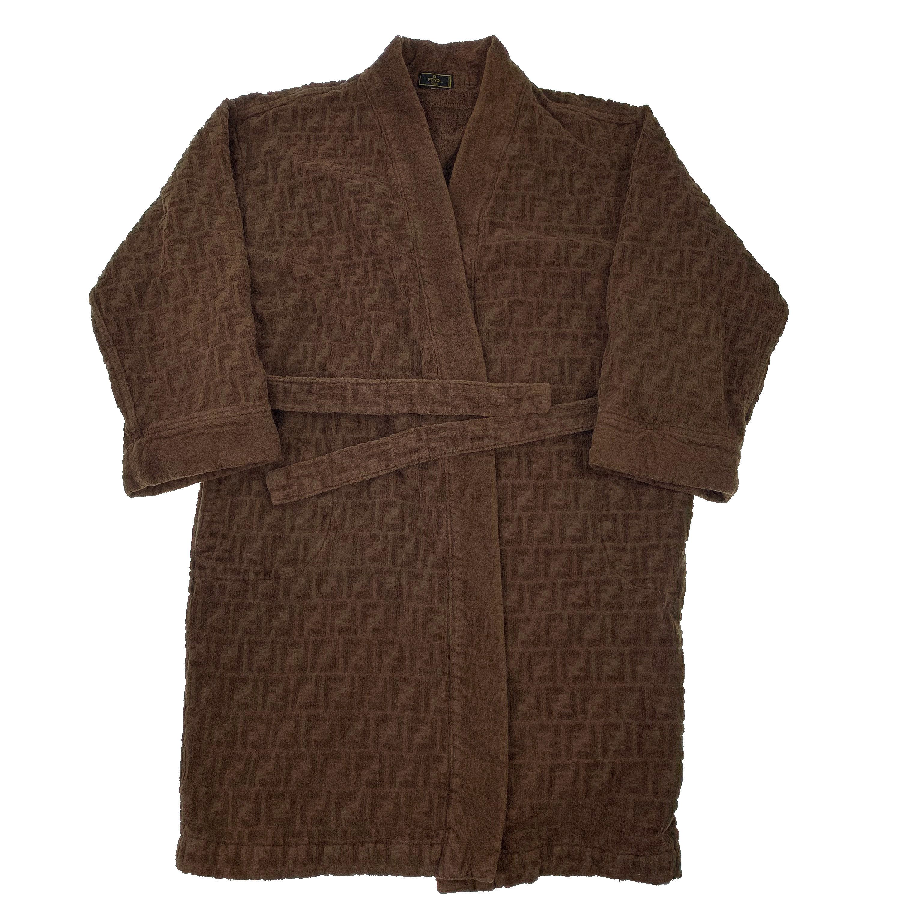 Fendi Fendi Zucca Print Bath Robe Size US M / EU 48-50 / 2 - 2 Thumbnail