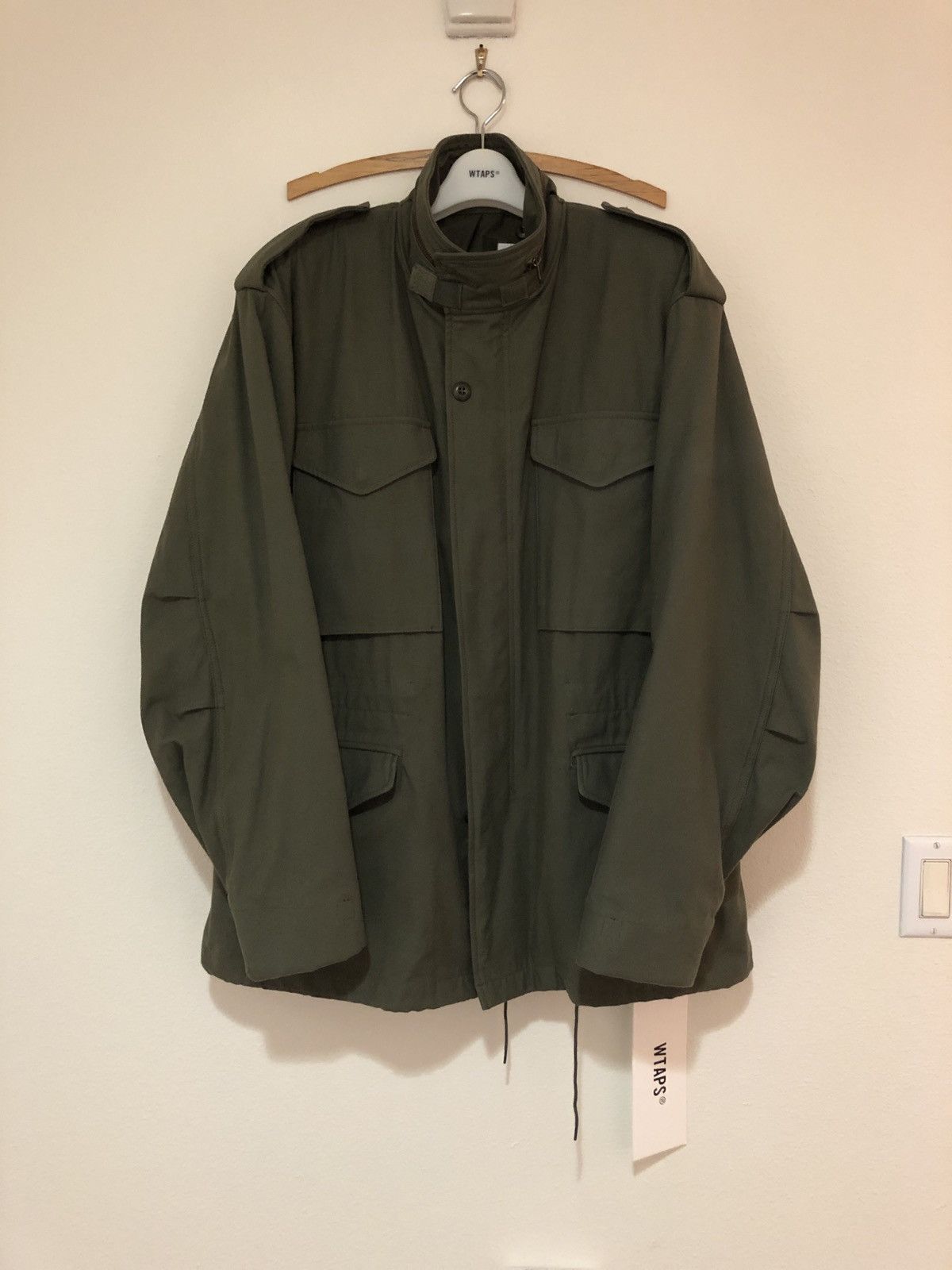 Wtaps wtaps wmill-65 / jacket. nyco satin m65 olive size 3 | Grailed