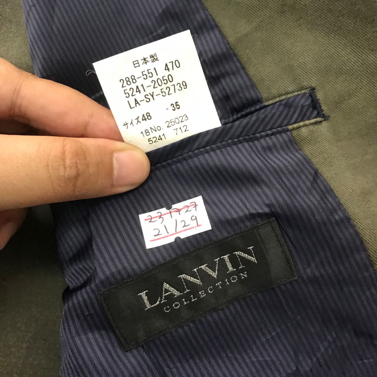 Lanvin 🔥 Vintage Lanvin Layered Blazer Army Green Colour Design Size US L / EU 52-54 / 3 - 8 Thumbnail