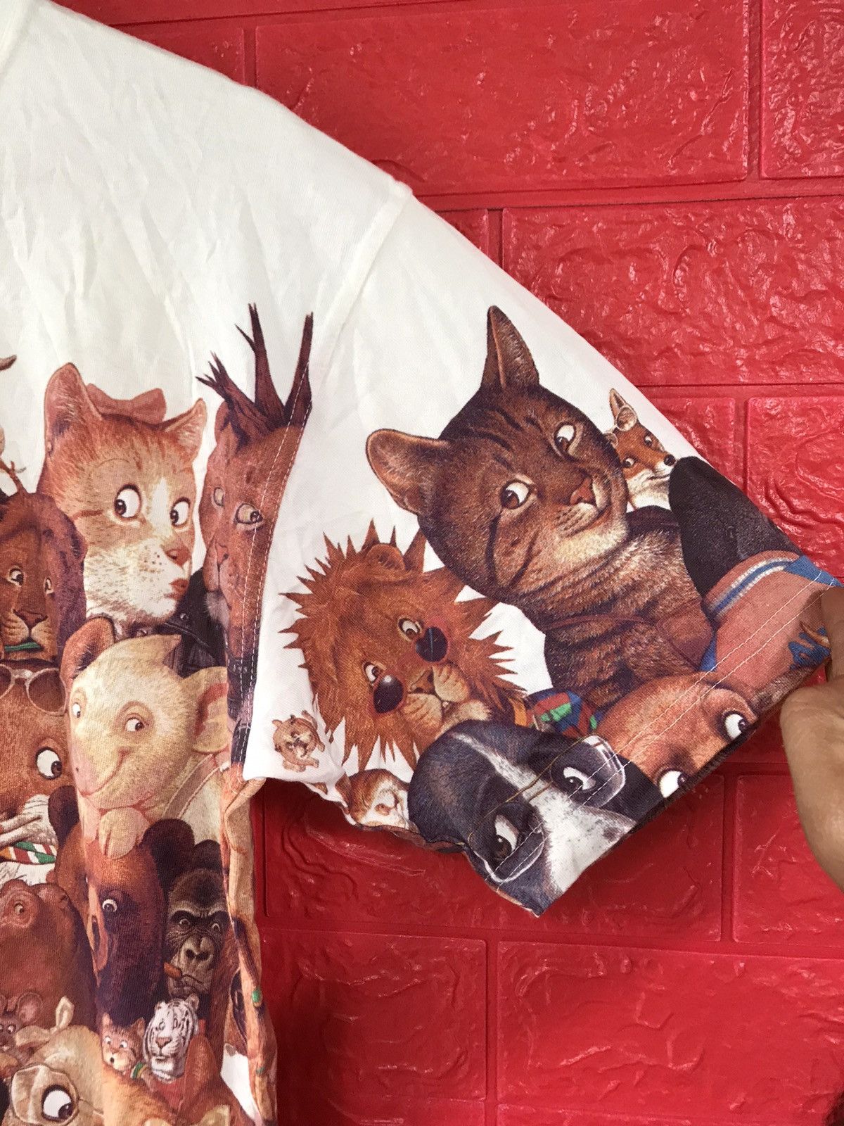 Japanese Brand × Vintage Vintage Japan Designer Kunio Sato Animal Overprint Tee Size US L / EU 52-54 / 3 - 12 Thumbnail