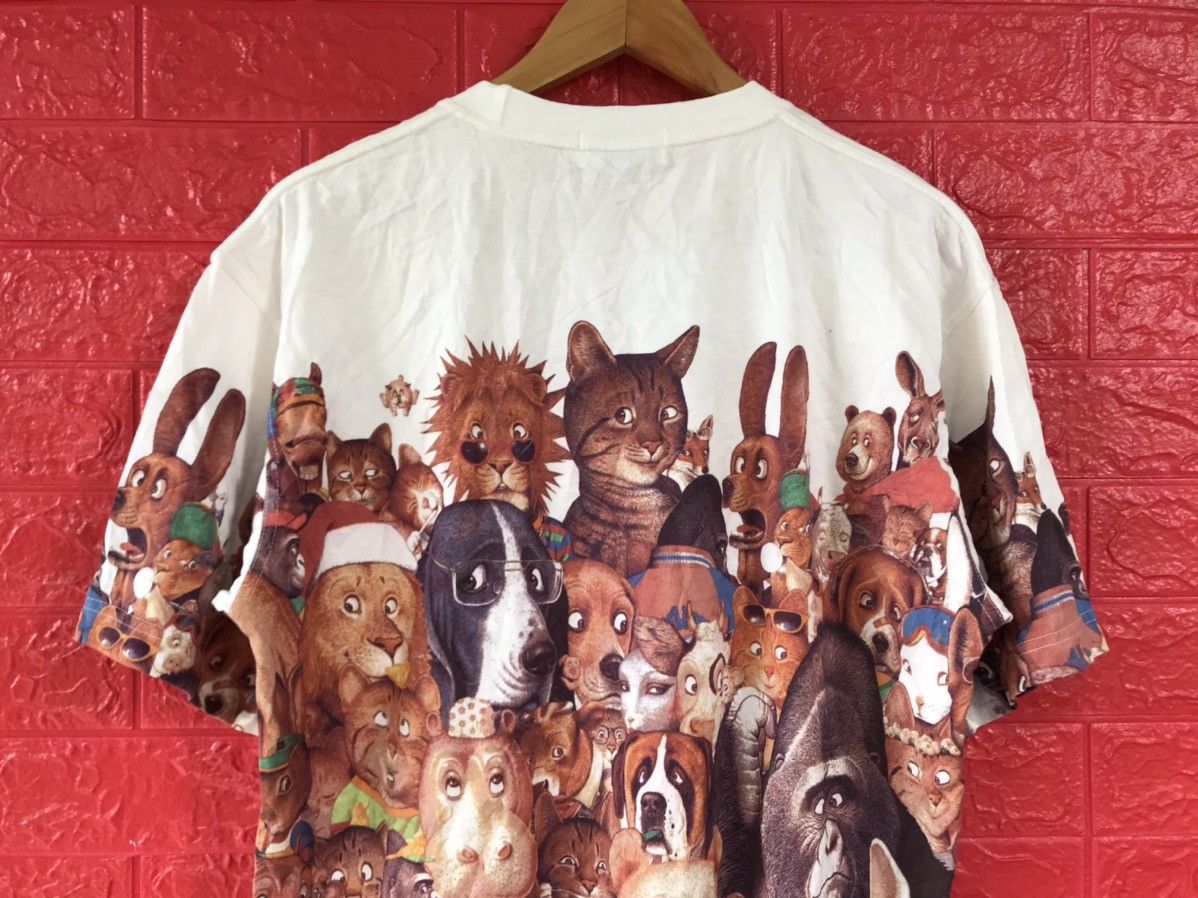 Japanese Brand × Vintage Vintage Japan Designer Kunio Sato Animal Overprint Tee Size US L / EU 52-54 / 3 - 7 Thumbnail