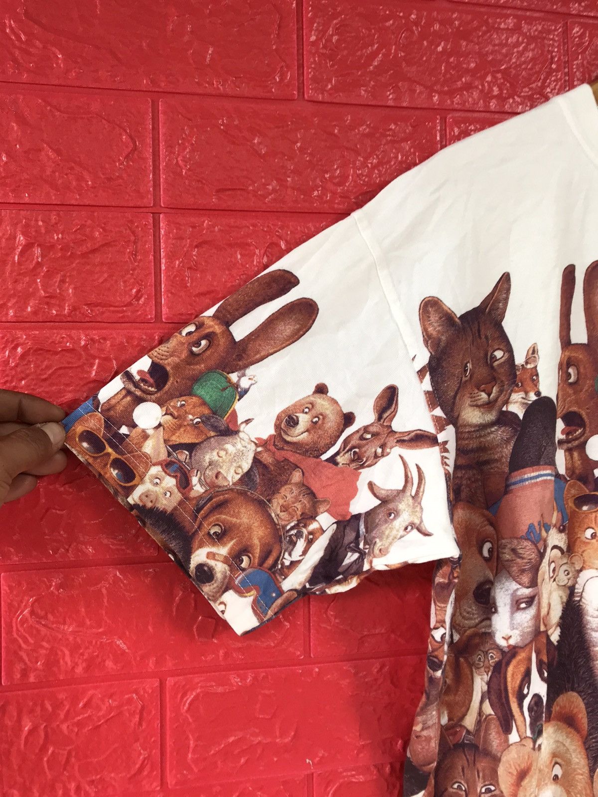 Japanese Brand × Vintage Vintage Japan Designer Kunio Sato Animal Overprint Tee Size US L / EU 52-54 / 3 - 11 Thumbnail