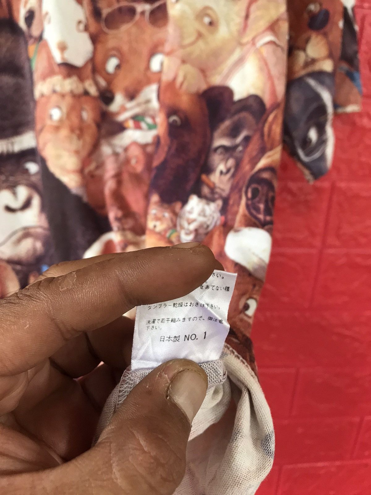 Japanese Brand × Vintage Vintage Japan Designer Kunio Sato Animal Overprint Tee Size US L / EU 52-54 / 3 - 15 Thumbnail