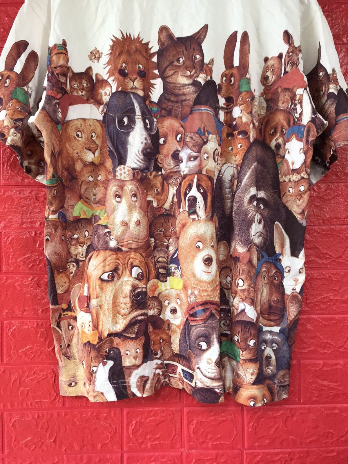 Japanese Brand × Vintage Vintage Japan Designer Kunio Sato Animal Overprint Tee Size US L / EU 52-54 / 3 - 8 Thumbnail
