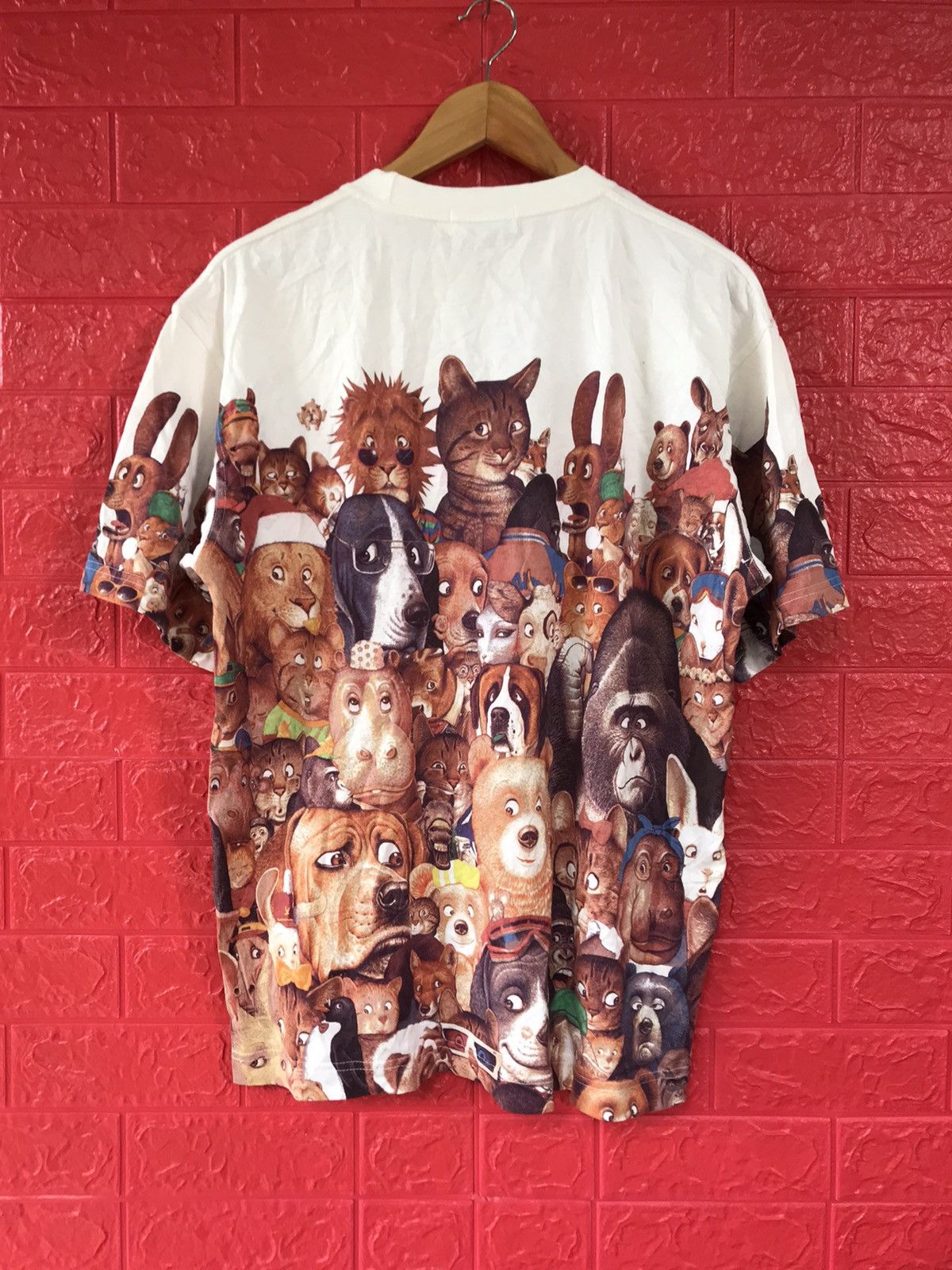 Japanese Brand × Vintage Vintage Japan Designer Kunio Sato Animal Overprint Tee Size US L / EU 52-54 / 3 - 2 Thumbnail