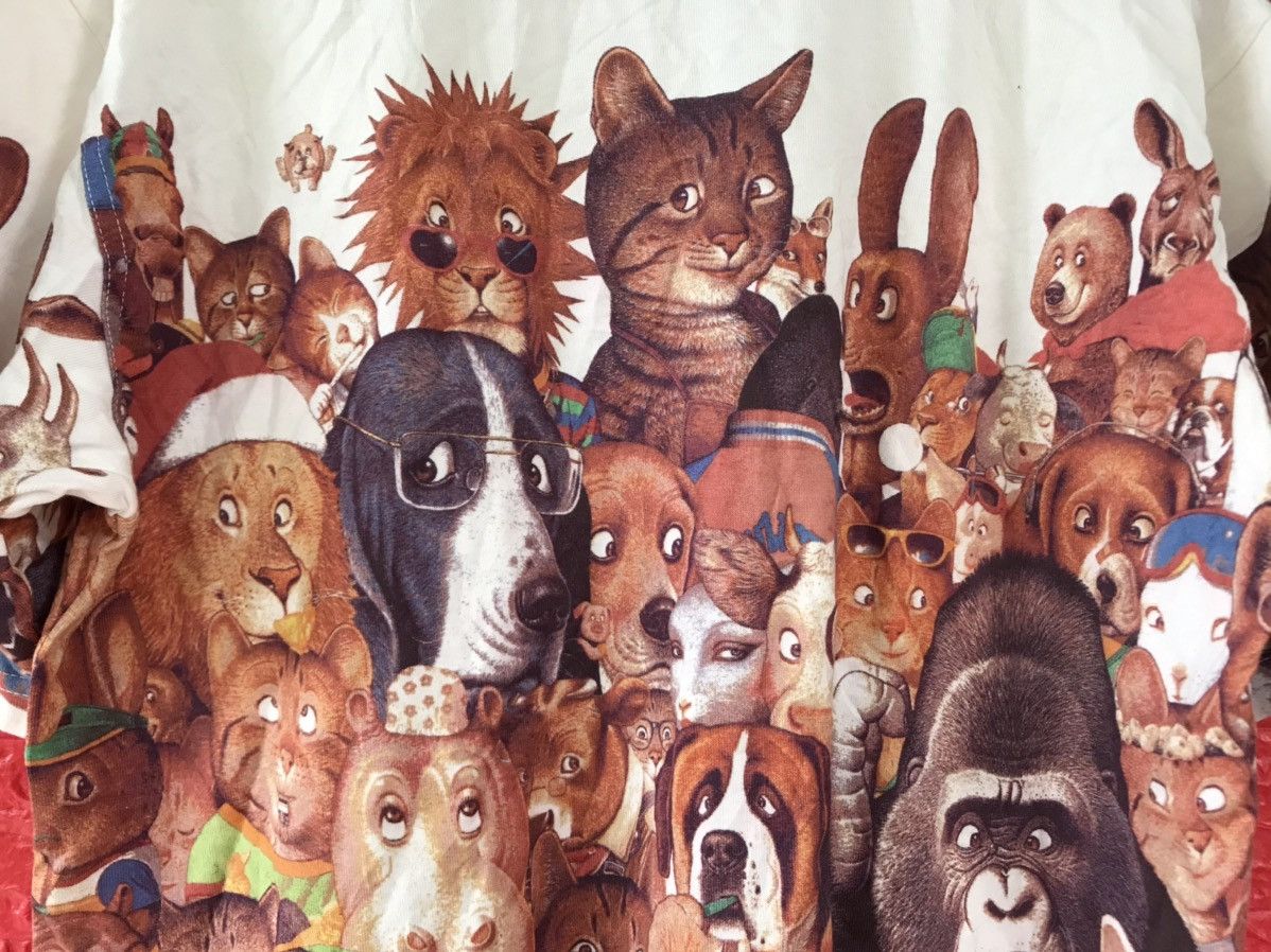 Japanese Brand × Vintage Vintage Japan Designer Kunio Sato Animal Overprint Tee Size US L / EU 52-54 / 3 - 9 Thumbnail
