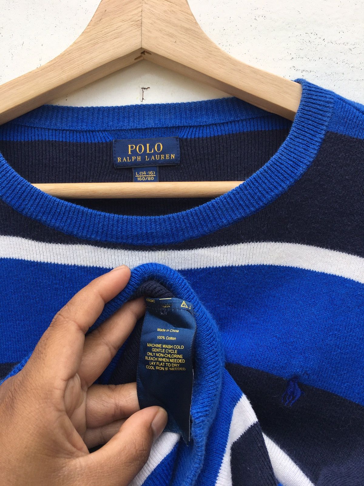 Polo Ralph Lauren Vintage Rare Polo Ralph Lauren Stripes Sweatshirt Size US M / EU 48-50 / 2 - 7 Thumbnail