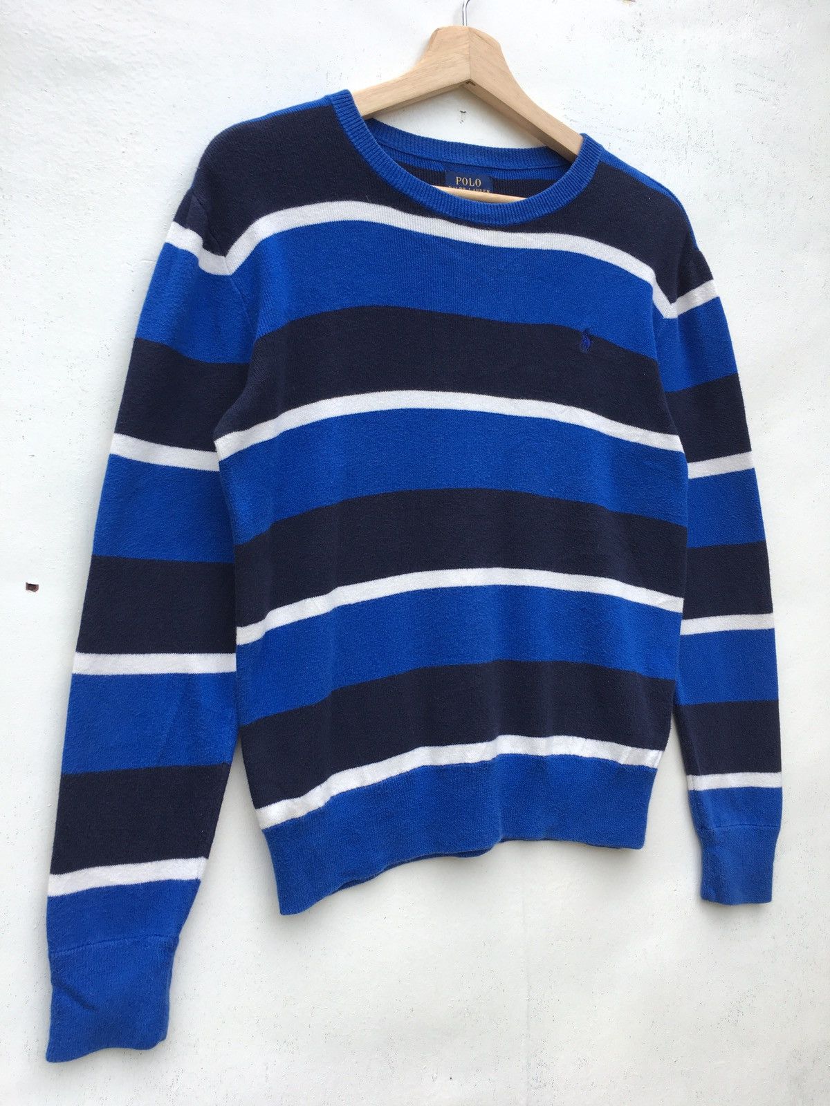 Polo Ralph Lauren Vintage Rare Polo Ralph Lauren Stripes Sweatshirt Size US M / EU 48-50 / 2 - 2 Thumbnail