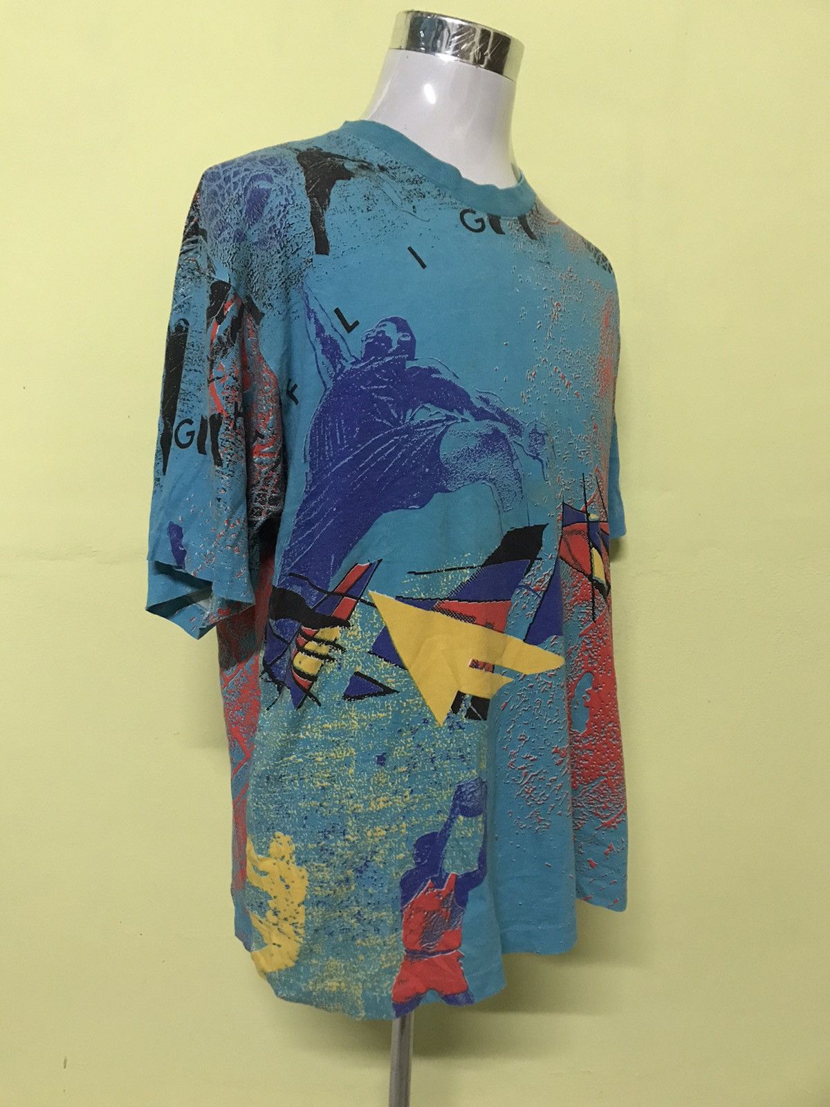Nike × Vintage Vintage Nike Air Jordan Flight Alloverprint Tee Size US XL / EU 56 / 4 - 3 Thumbnail