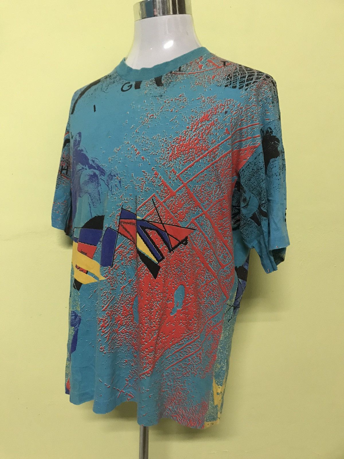 Nike × Vintage Vintage Nike Air Jordan Flight Alloverprint Tee Size US XL / EU 56 / 4 - 4 Thumbnail