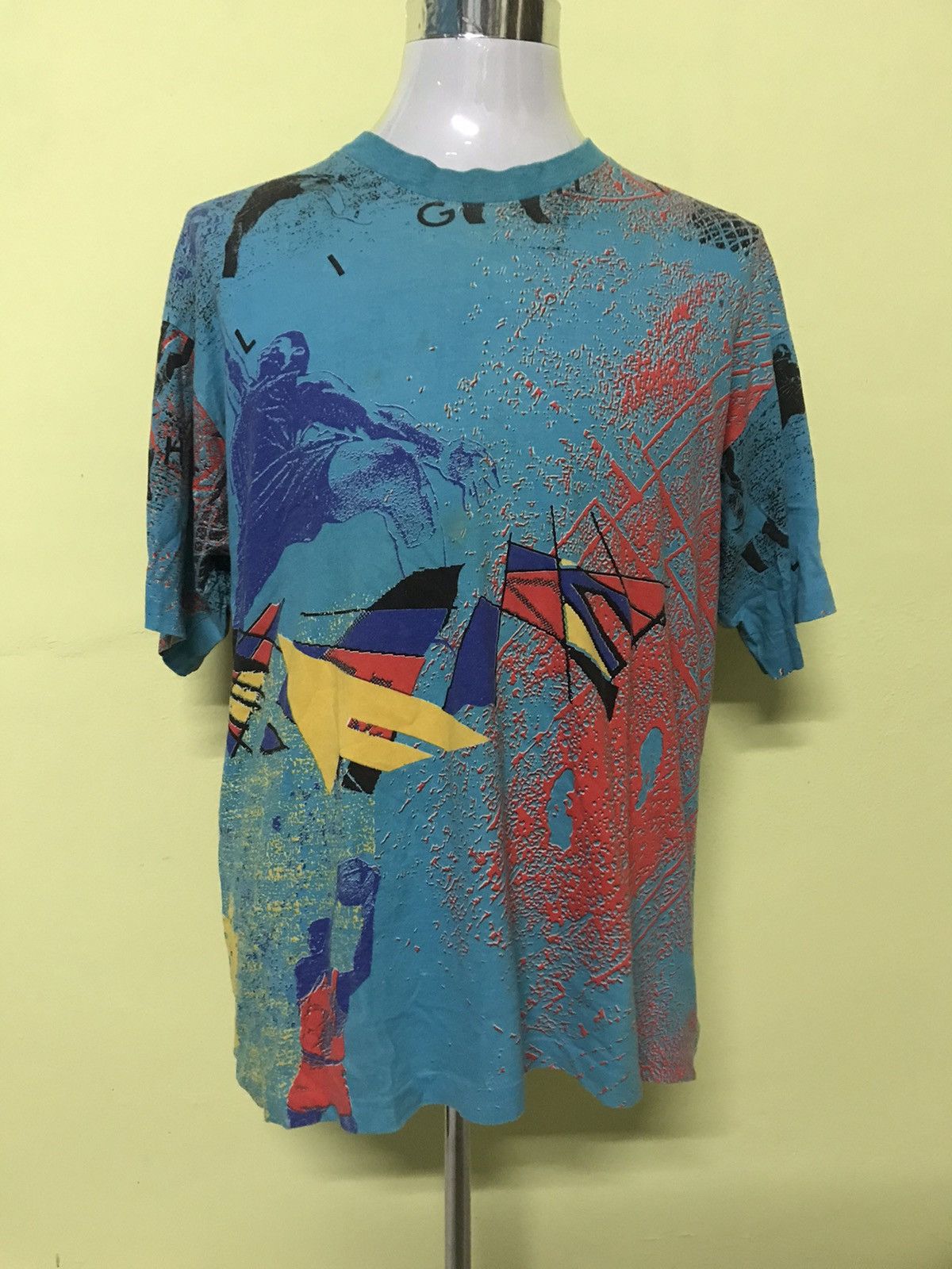 Nike × Vintage Vintage Nike Air Jordan Flight Alloverprint Tee Size US XL / EU 56 / 4 - 1 Thumbnail