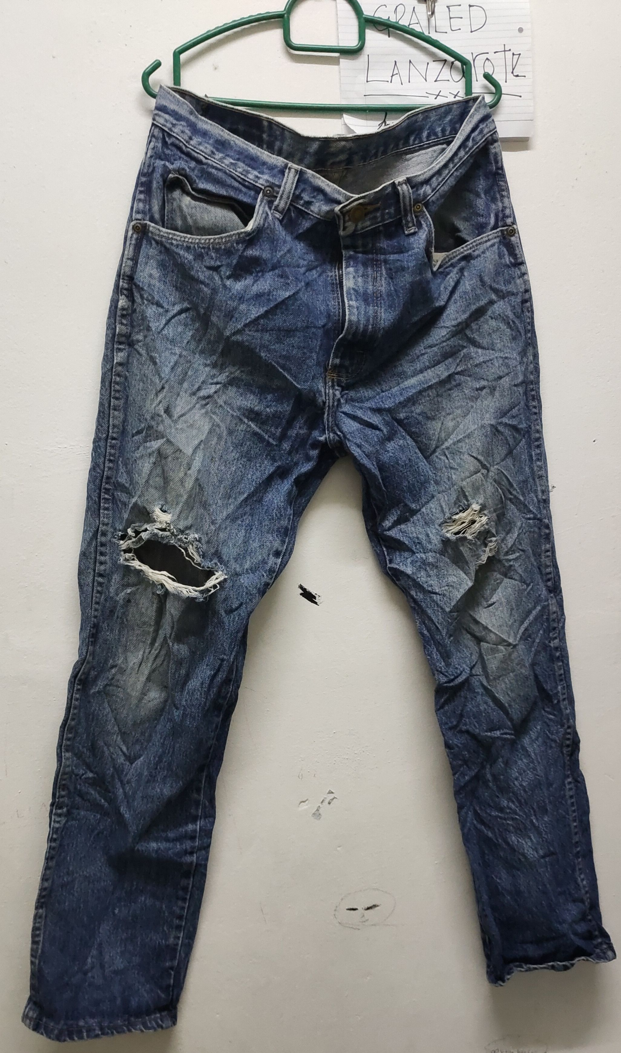 Wrangler distressed denim x wrangler jean Size US 32 / EU 48 - 1 Thumbnail