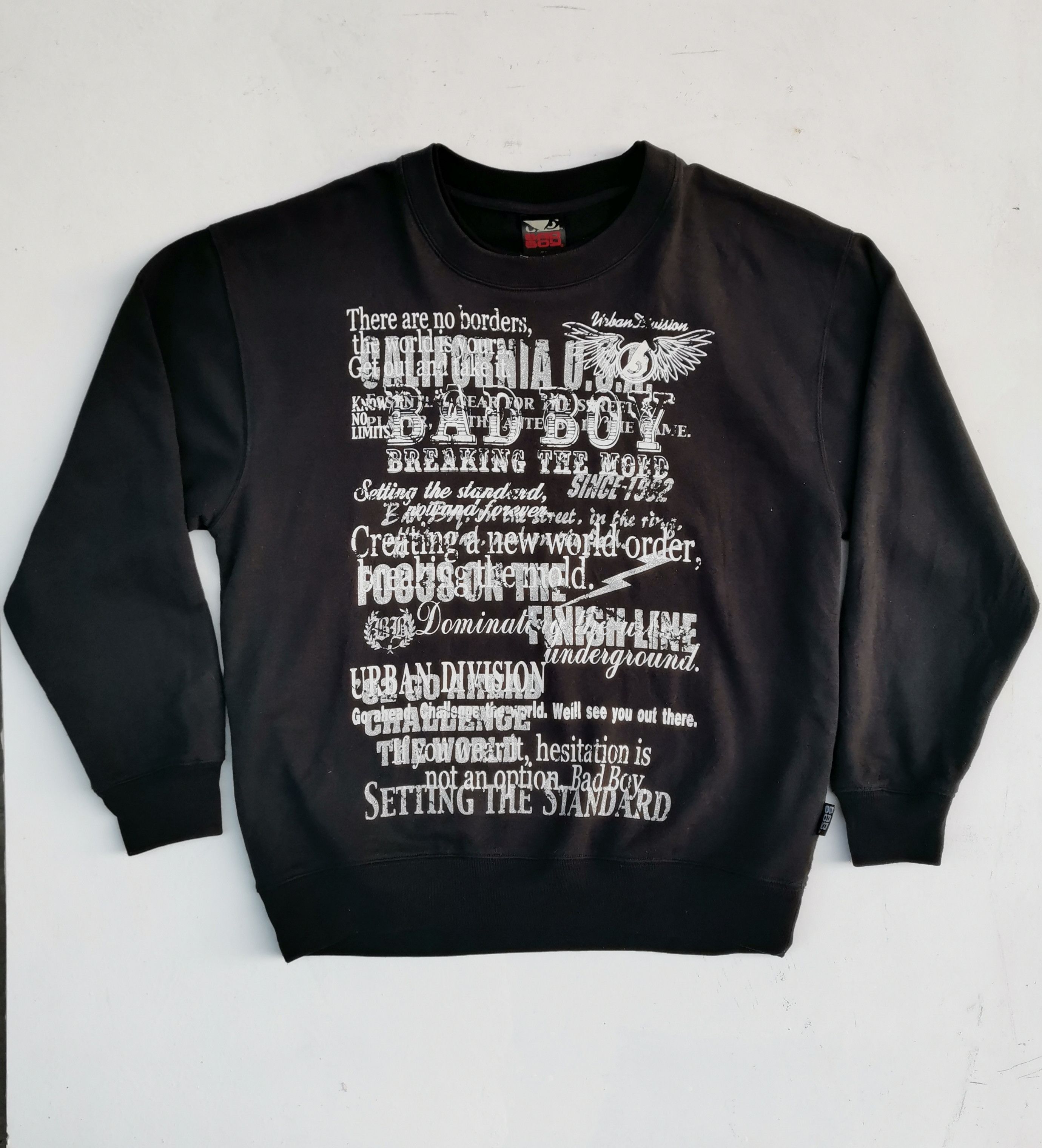 Japanese Brand Bad Boy California U.S.A Big Logo Sweatshirt Size US XL / EU 56 / 4 - 1 Thumbnail