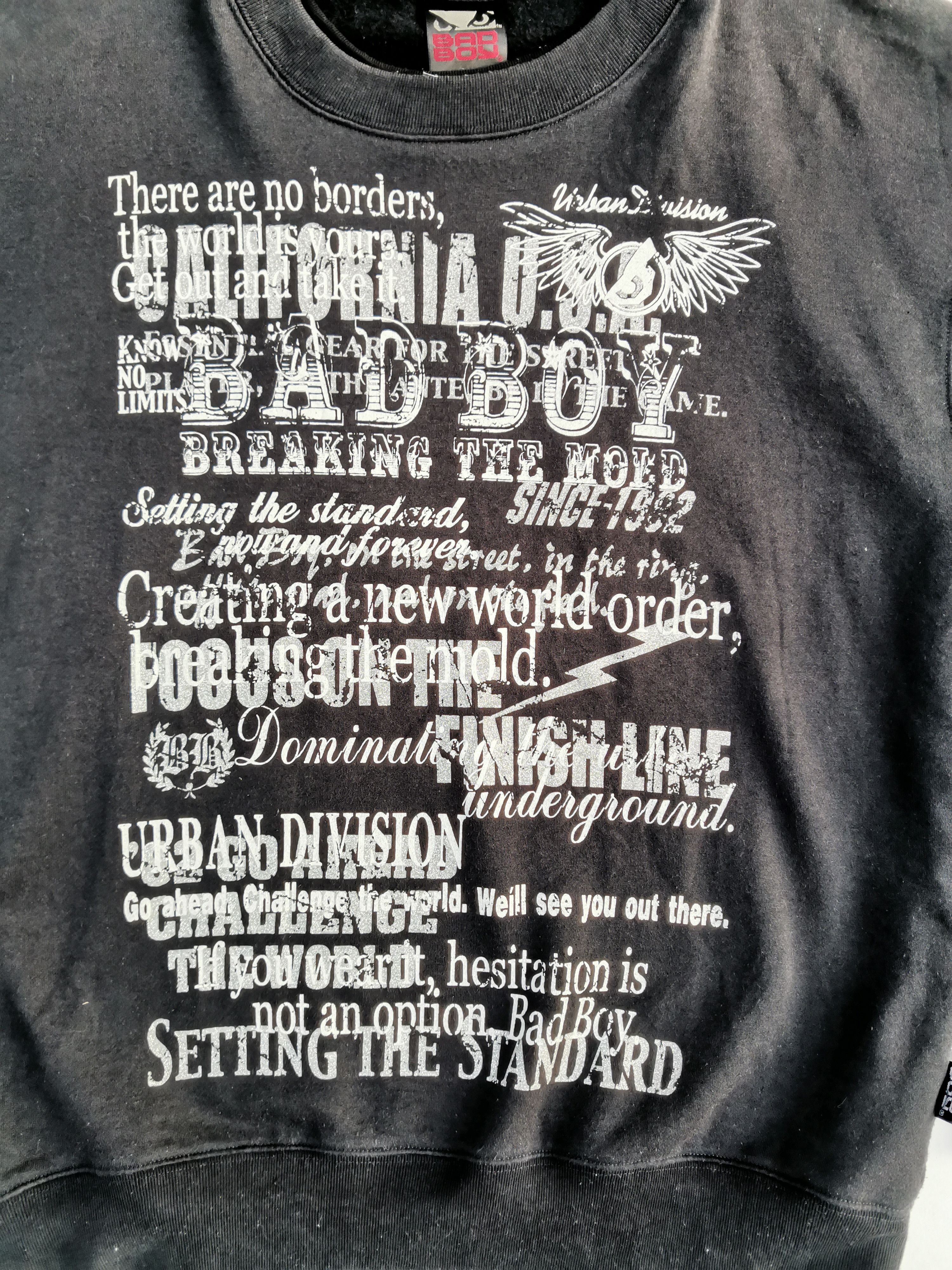 Japanese Brand Bad Boy California U.S.A Big Logo Sweatshirt Size US XL / EU 56 / 4 - 5 Thumbnail