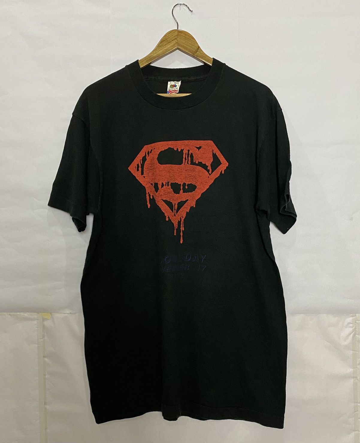 Vintage Superman Doomsday X Fruit Of The Loom Shirt Print Bothside ...