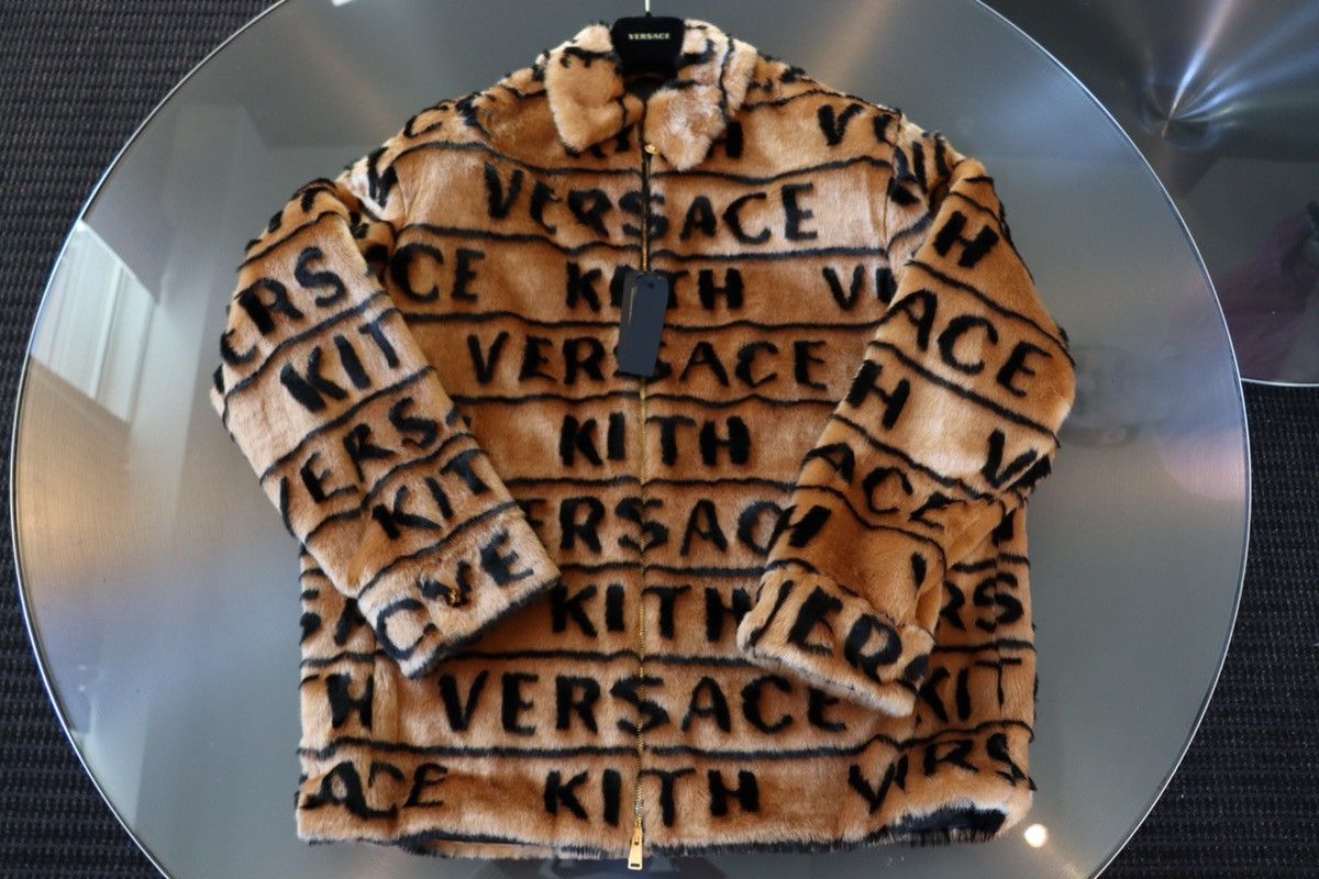 Kith Versace KITH x Versace Faux Fur Zip Up jacket Grailed