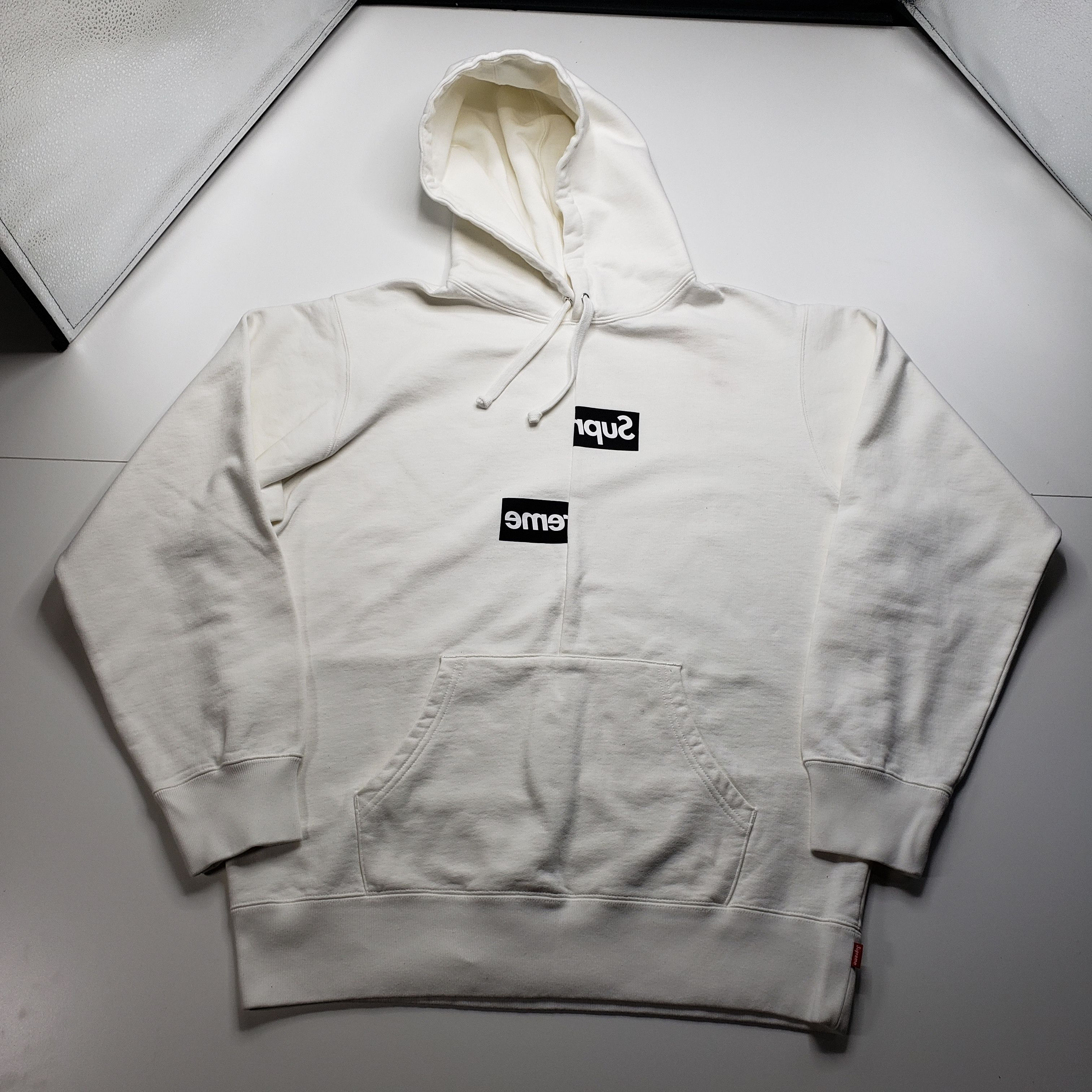 Comme Des Garcons Supreme Split Box Logo Hoodie Grailed