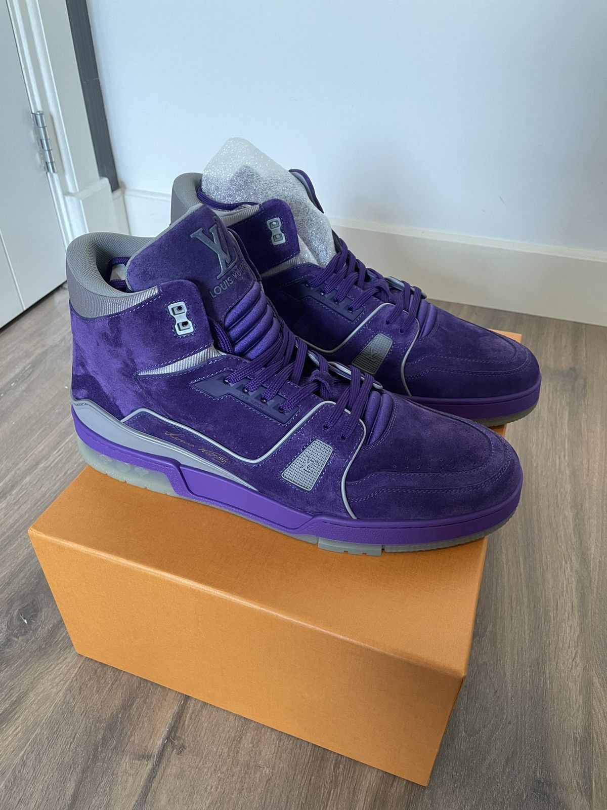 Louis Vuitton LOUIS VUITTON TRAINER SNEAKER PURPLE OG RUNWAY, Grailed