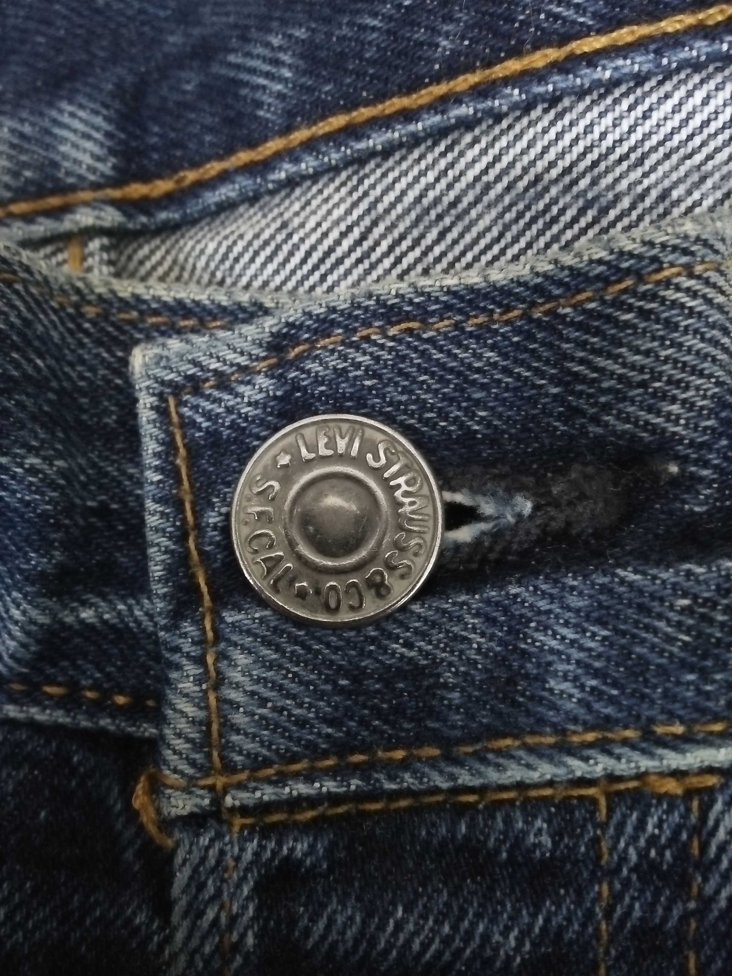 Levi's VTG 90s LEVIS 501XX BIG E DENIM SELVEDGE USA 555 (B35) Size US 35 - 7 Thumbnail