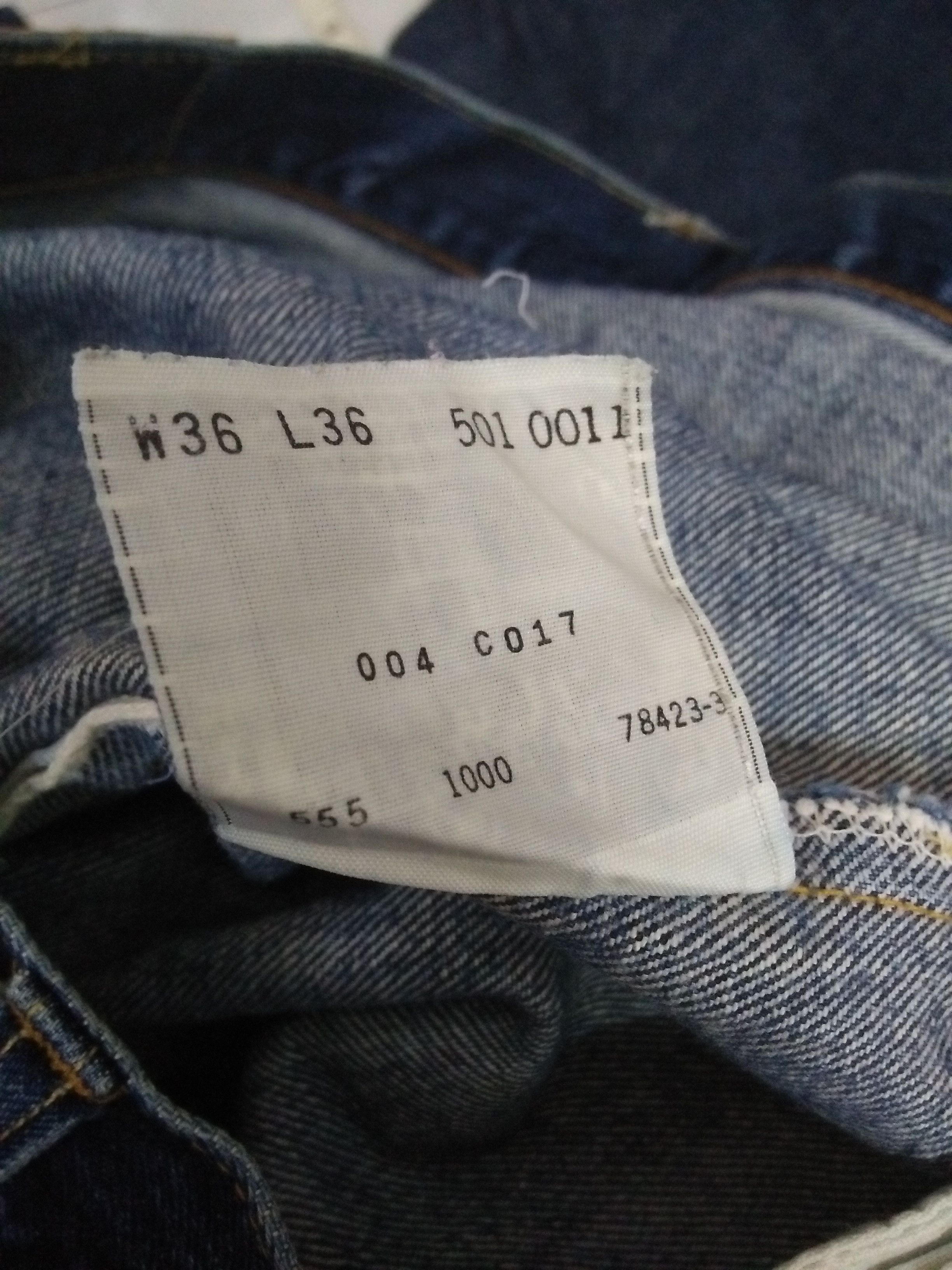 Levi's VTG 90s LEVIS 501XX BIG E DENIM SELVEDGE USA 555 (B35) Size US 35 - 11 Thumbnail