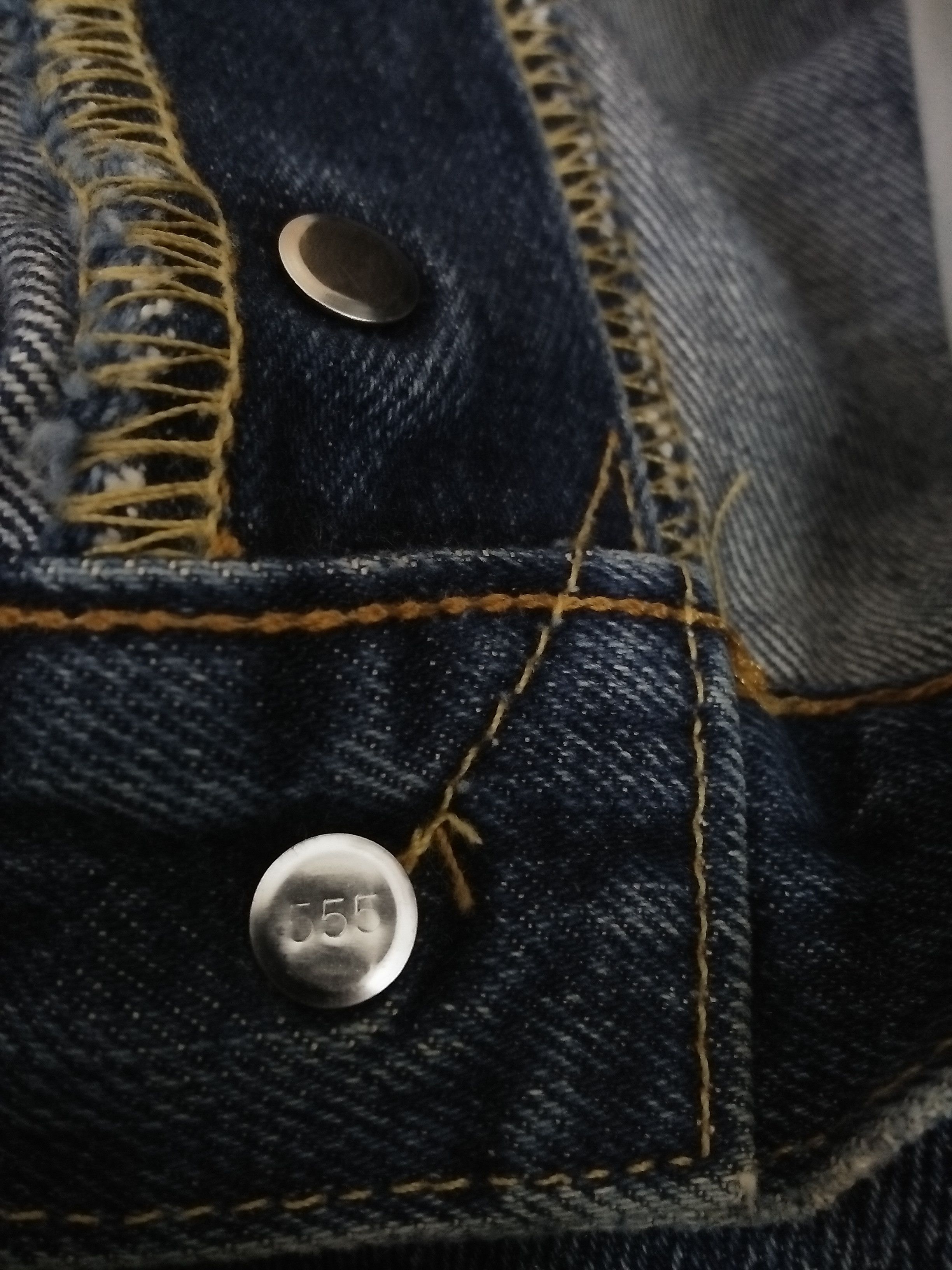 Levi's VTG 90s LEVIS 501XX BIG E DENIM SELVEDGE USA 555 (B35) Size US 35 - 9 Thumbnail