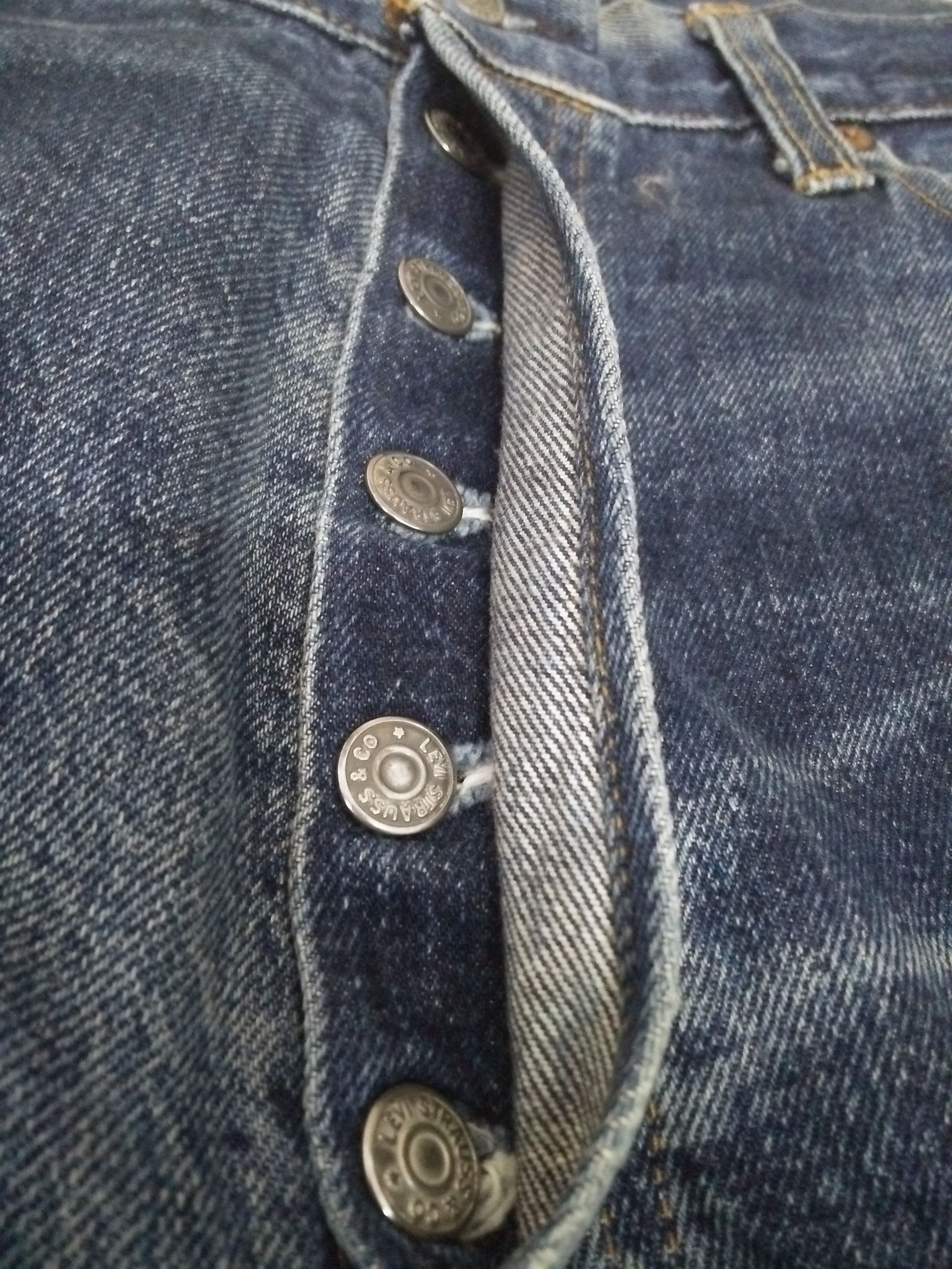 Levi's VTG 90s LEVIS 501XX BIG E DENIM SELVEDGE USA 555 (B35) Size US 35 - 8 Thumbnail