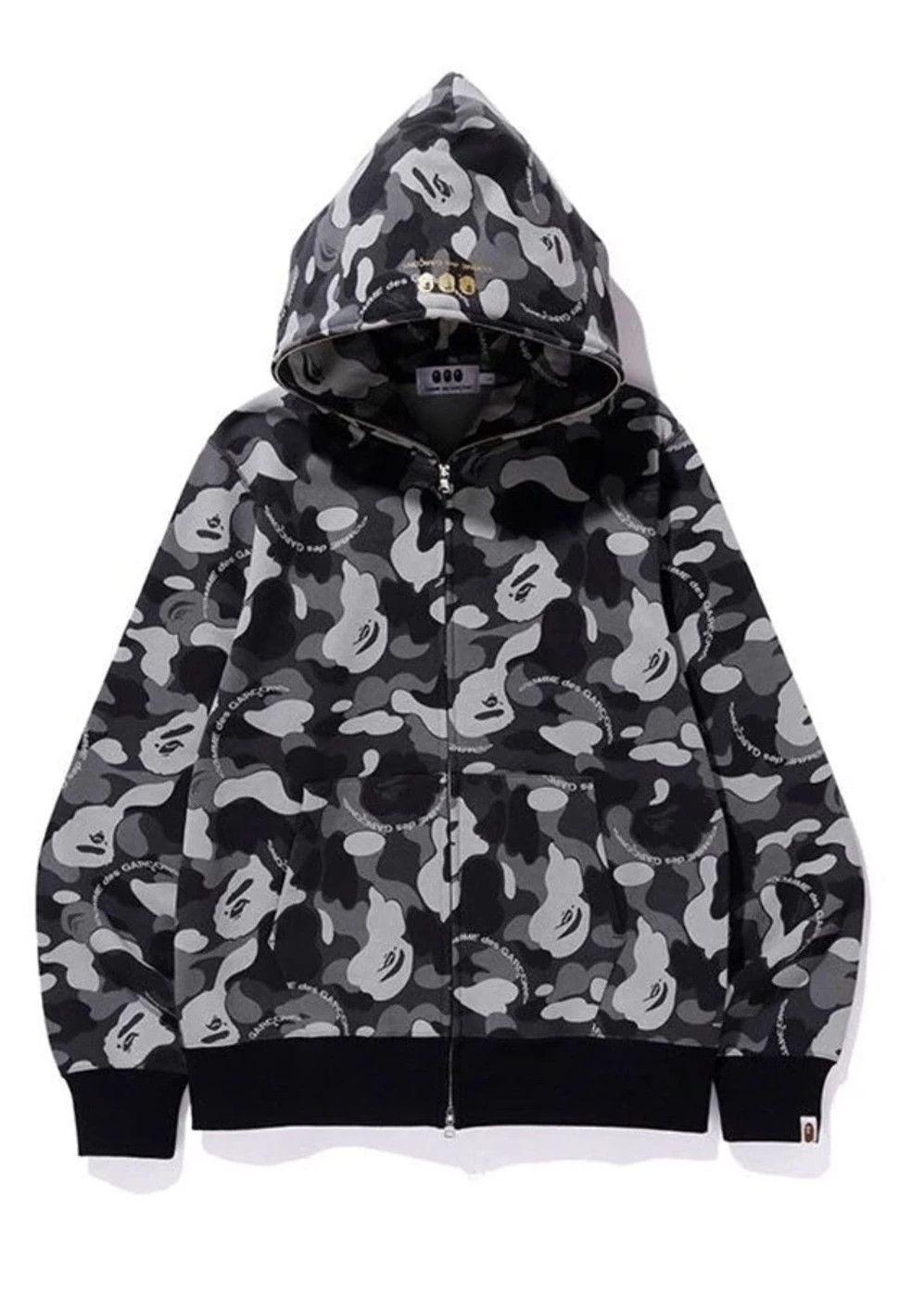 BAPE x Comme des Garcons Osaka Shark Full Zip Hoodie Black