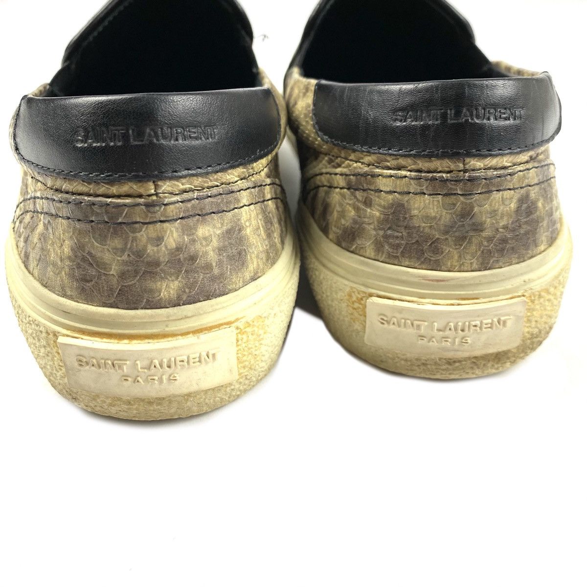 Saint Laurent Paris SAINT LAURENT PARIS FW14 SNAKESKIN SLIP ONS Size US 8 / EU 41 - 7 Thumbnail