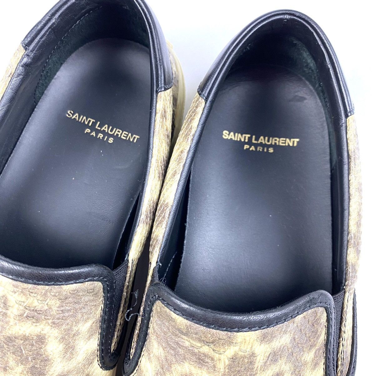 Saint Laurent Paris SAINT LAURENT PARIS FW14 SNAKESKIN SLIP ONS Size US 8 / EU 41 - 5 Thumbnail