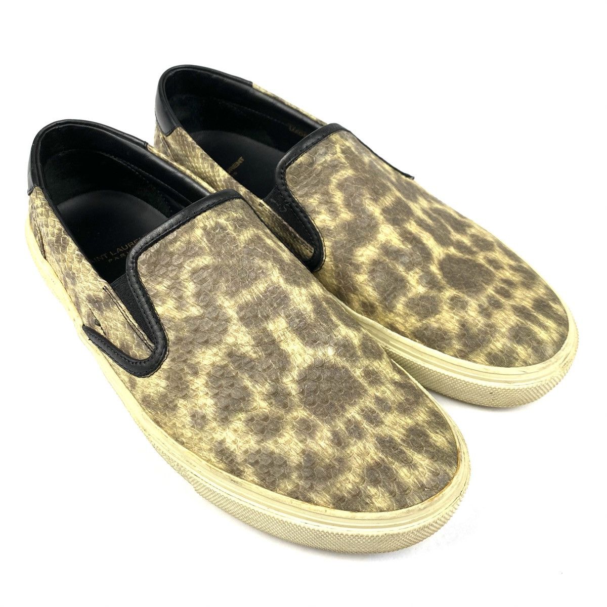 Saint Laurent Paris SAINT LAURENT PARIS FW14 SNAKESKIN SLIP ONS Size US 8 / EU 41 - 3 Thumbnail