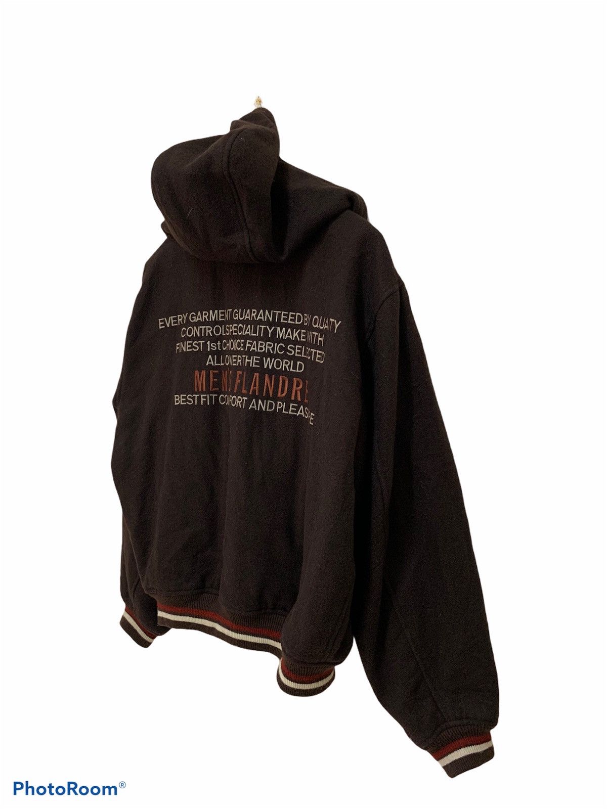 Vintage Vintage mens flandre original bomber wool jacket hoodie Size US L / EU 52-54 / 3 - 3 Thumbnail