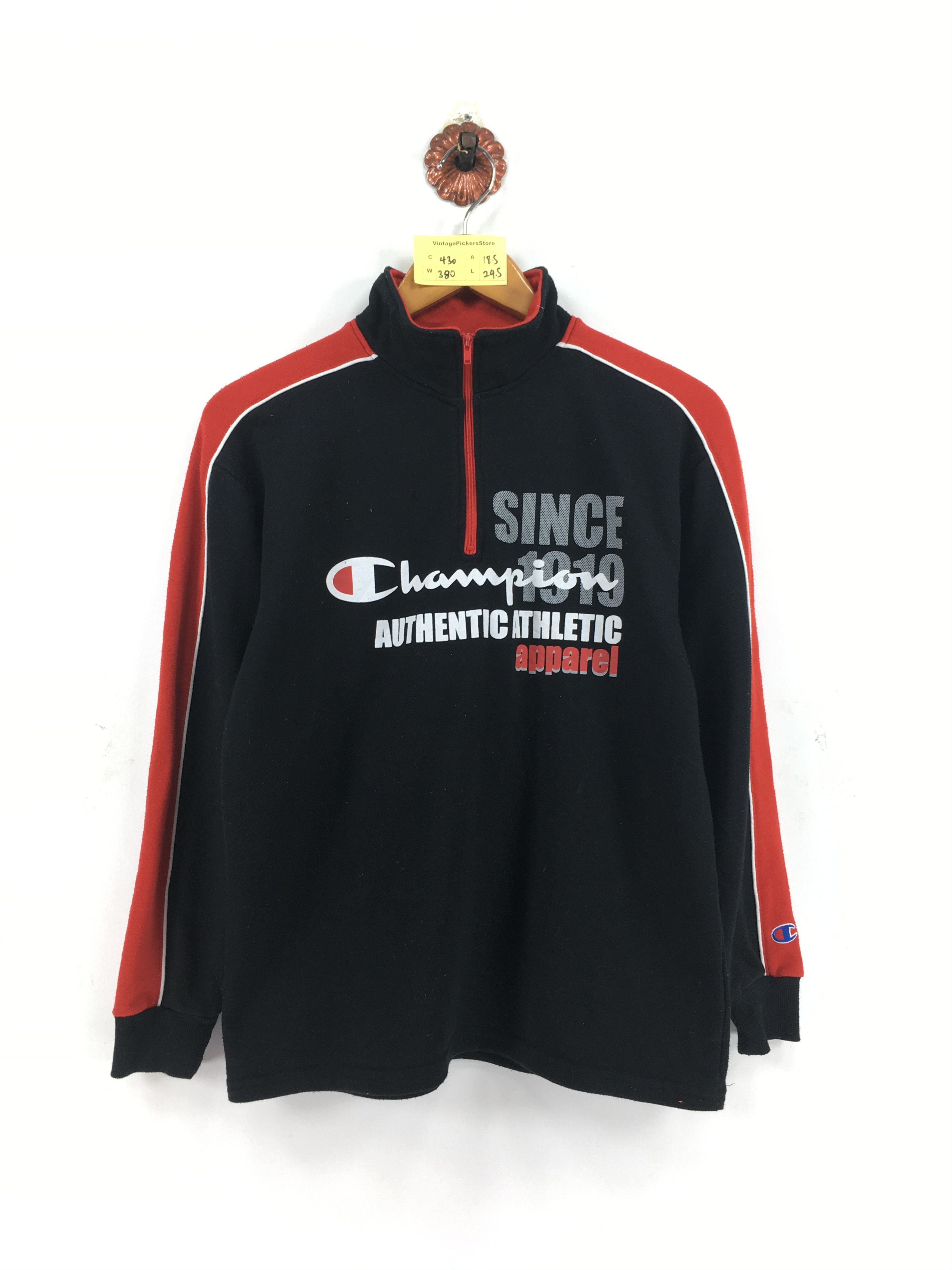 Vintage 90's CHAMPION Half Zipper Jumper Unisex Size S