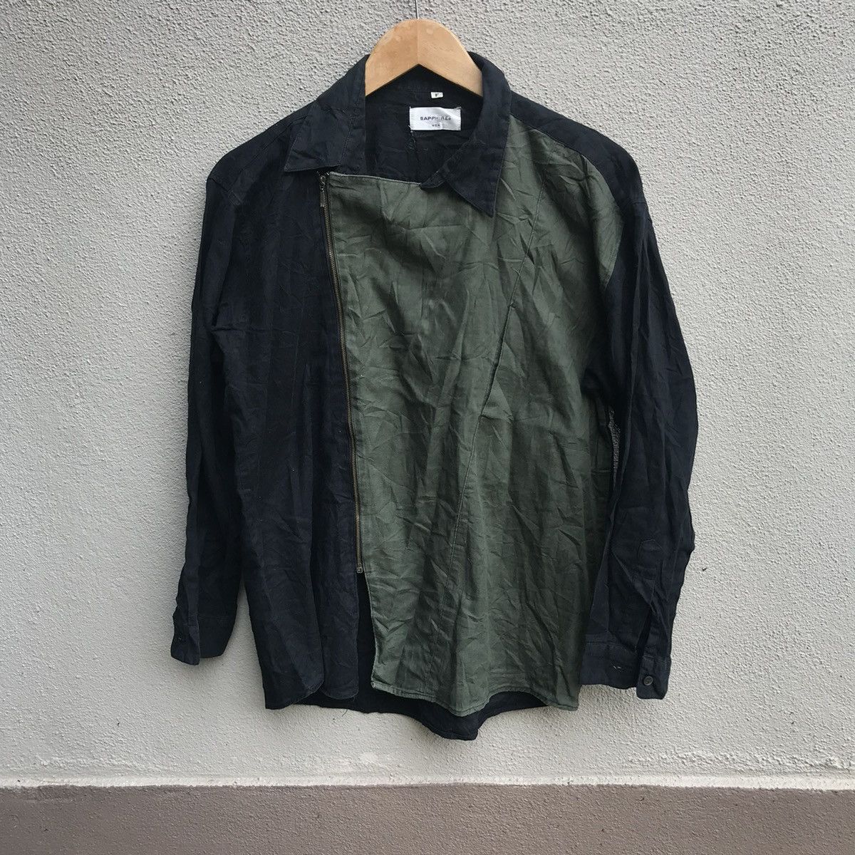 SAPPHIRE Japanese fashion double collar zipper shirt punk