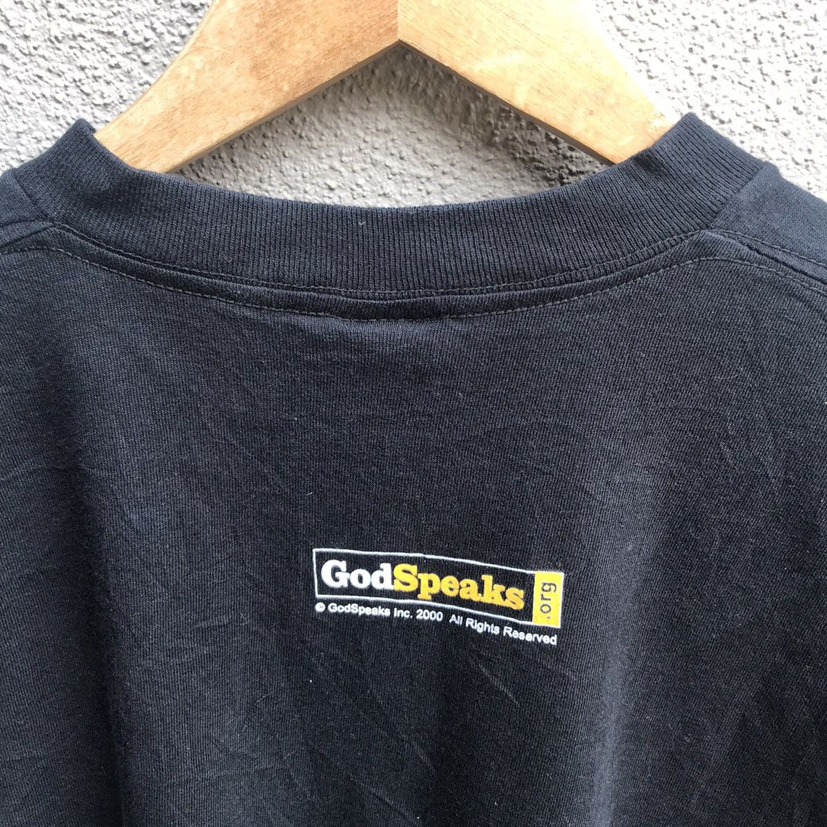 Vintage Vintage 90s GODSPEAKS wording tee god jesus bible Size US XL / EU 56 / 4 - 4 Thumbnail
