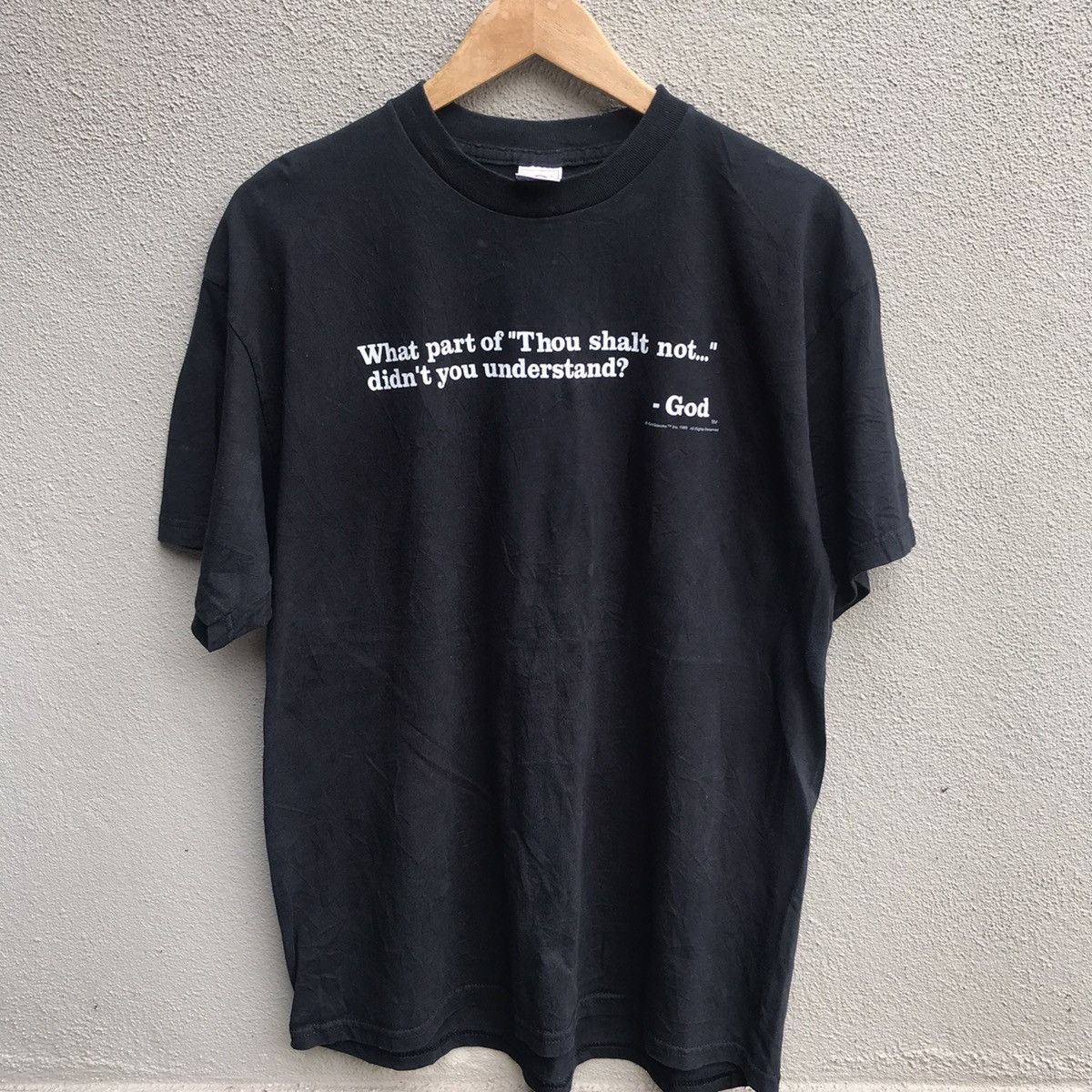 Vintage Vintage 90s GODSPEAKS wording tee god jesus bible Size US XL / EU 56 / 4 - 2 Thumbnail