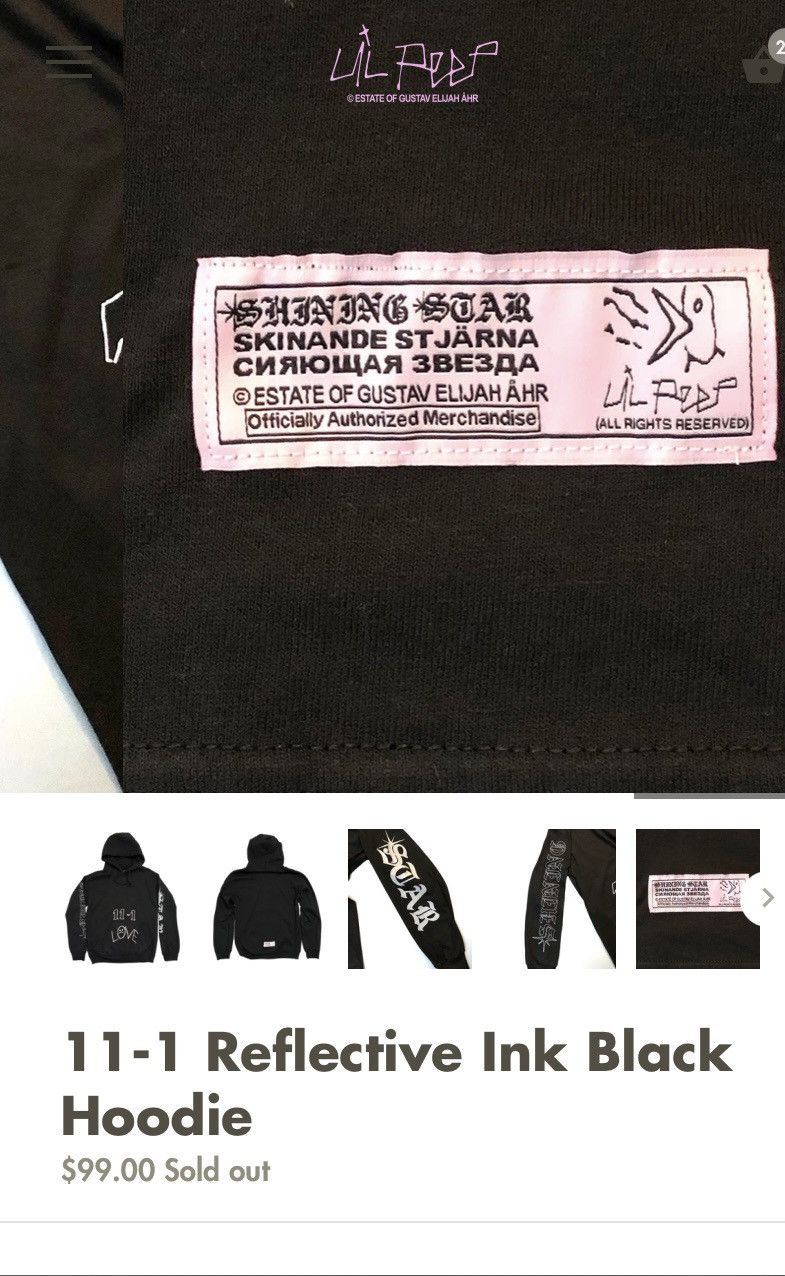 GOTHBOICLIQUE × Lil Peep VERY RARE Lil Peep NYC Pop up Exclusive shining star 11-1 Size US L / EU 52-54 / 3 - 6 Thumbnail
