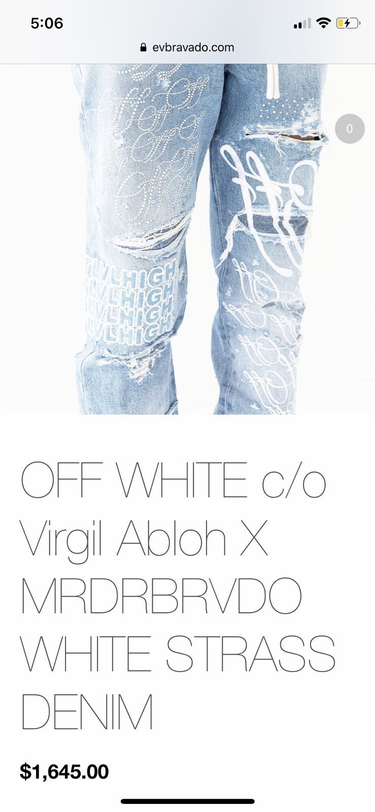 Ev Bravado Off White x Ev Bravado Jeans MRDR BRVADO Virgil Abloh Size US 32 / EU 48 - 15 Thumbnail