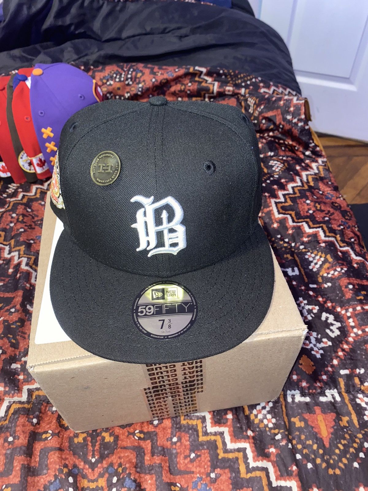 New Era Hatclub 7 3/8 Pink Bottom birmingham barons fitted hat 