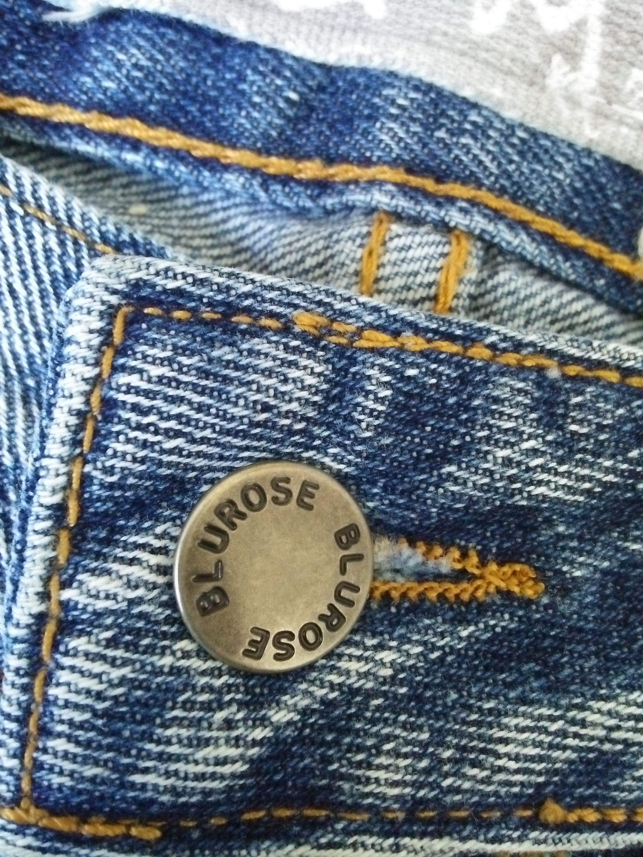 Designer BLUROSE K&M BONDAGE DISTRESSED DENIM BORO JAPAN (A966) Size US 30 / EU 46 - 6 Thumbnail