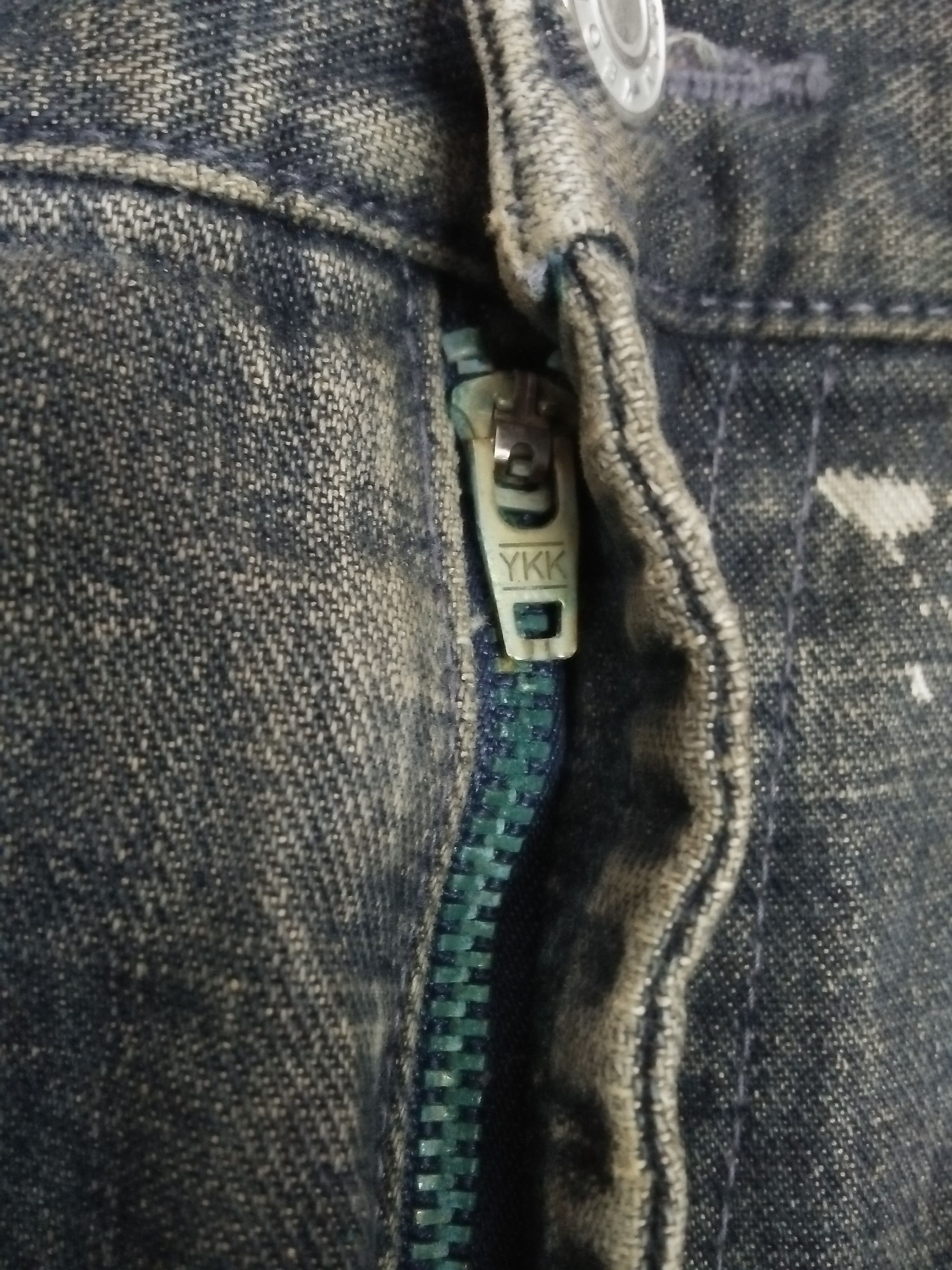 Japanese Brand YEOMAN JAPAN DISTRESSED DENIM ACID PAINT (A983) W32 Size US 32 / EU 48 - 10 Thumbnail