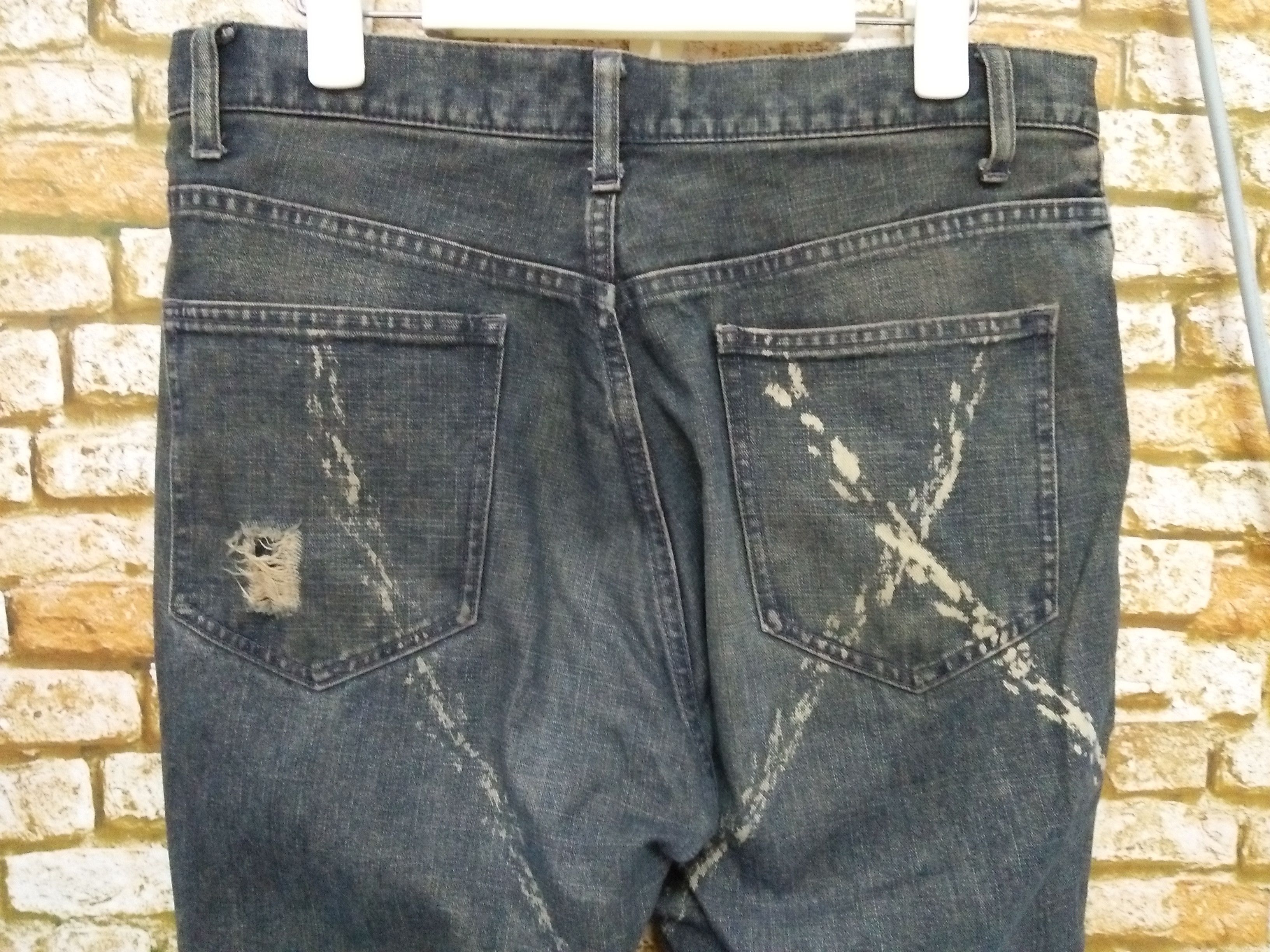 Japanese Brand YEOMAN JAPAN DISTRESSED DENIM ACID PAINT (A983) W32 Size US 32 / EU 48 - 7 Thumbnail