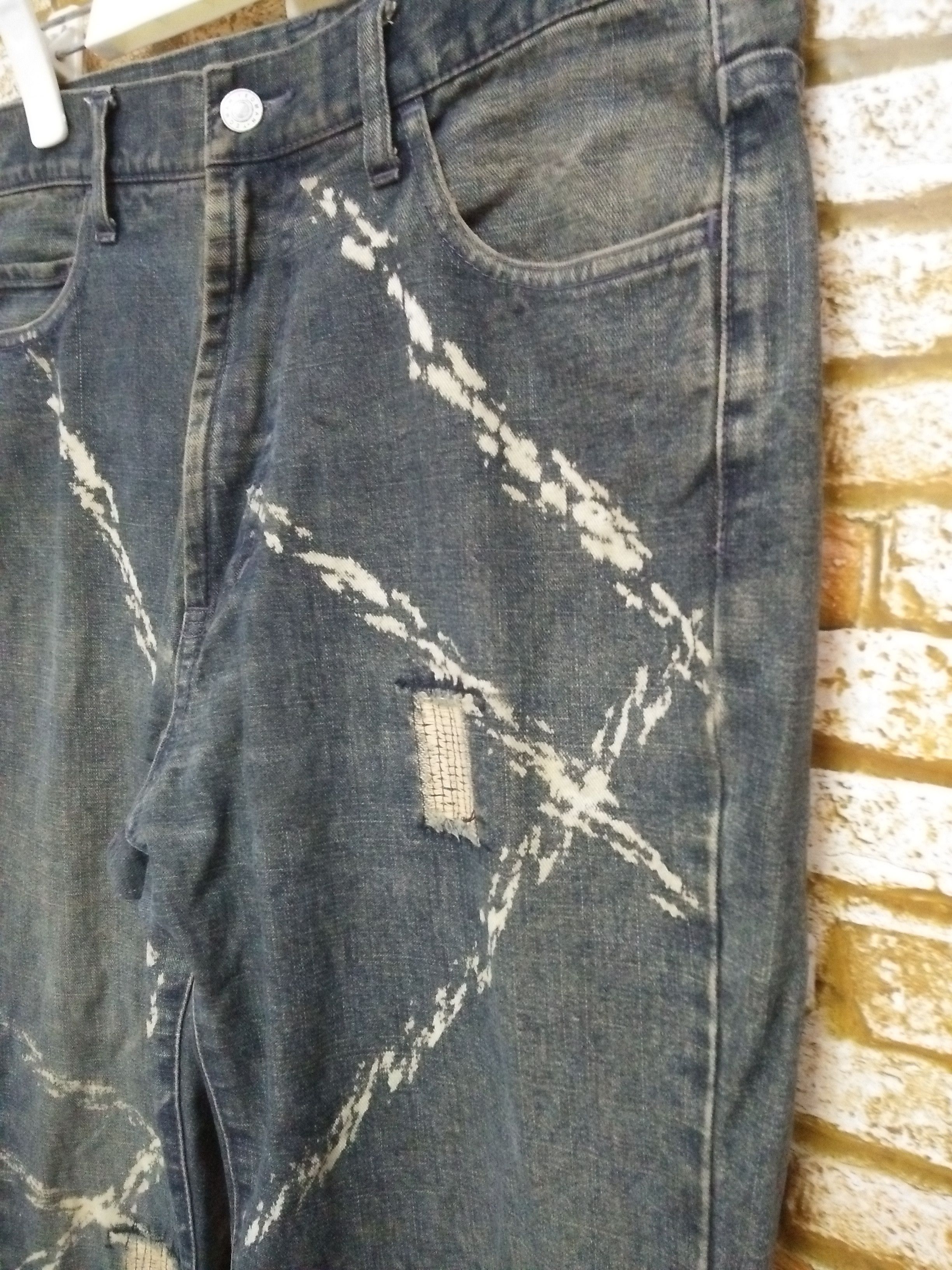 Japanese Brand YEOMAN JAPAN DISTRESSED DENIM ACID PAINT (A983) W32 Size US 32 / EU 48 - 3 Thumbnail