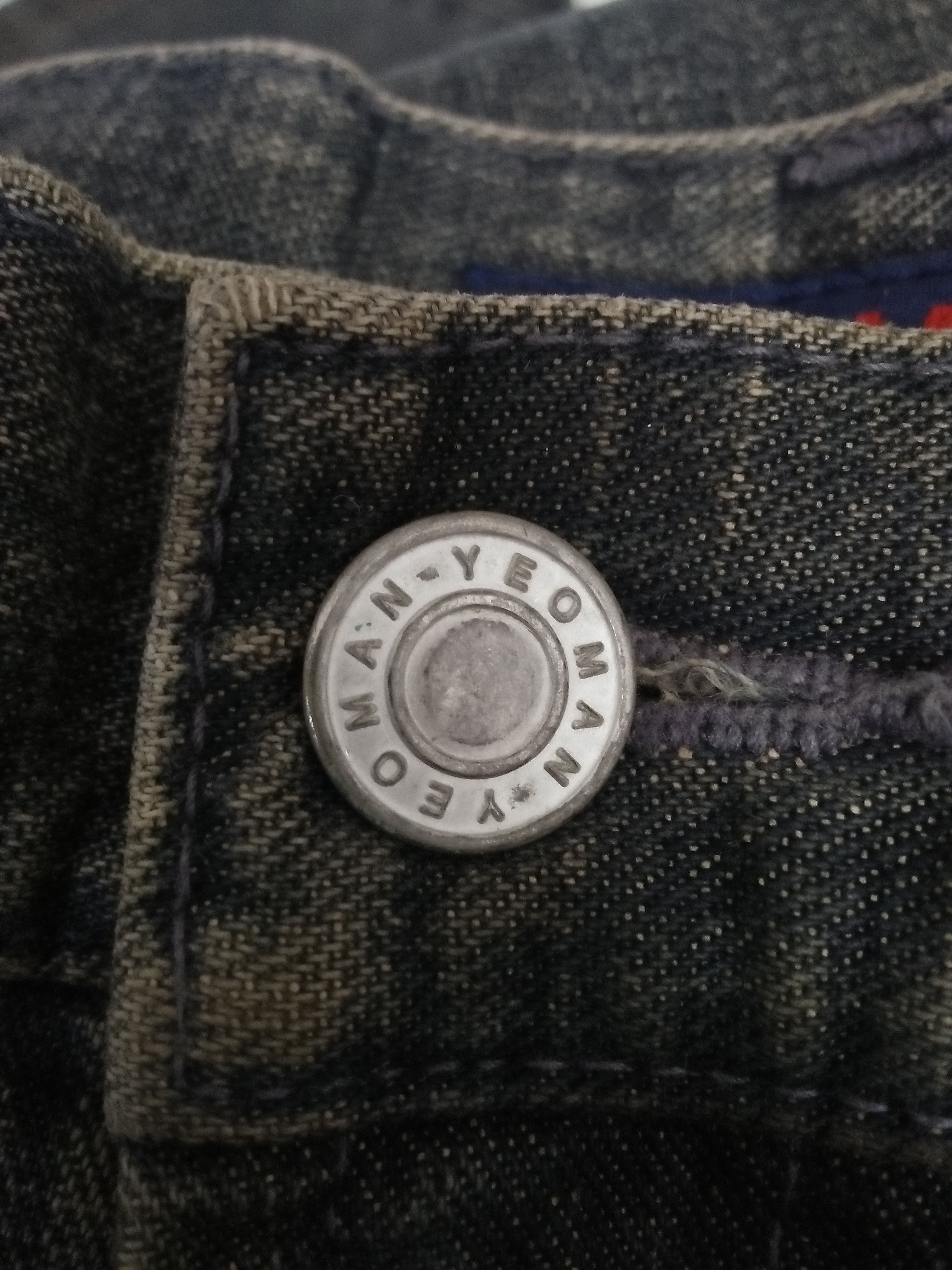 Japanese Brand YEOMAN JAPAN DISTRESSED DENIM ACID PAINT (A983) W32 Size US 32 / EU 48 - 9 Thumbnail