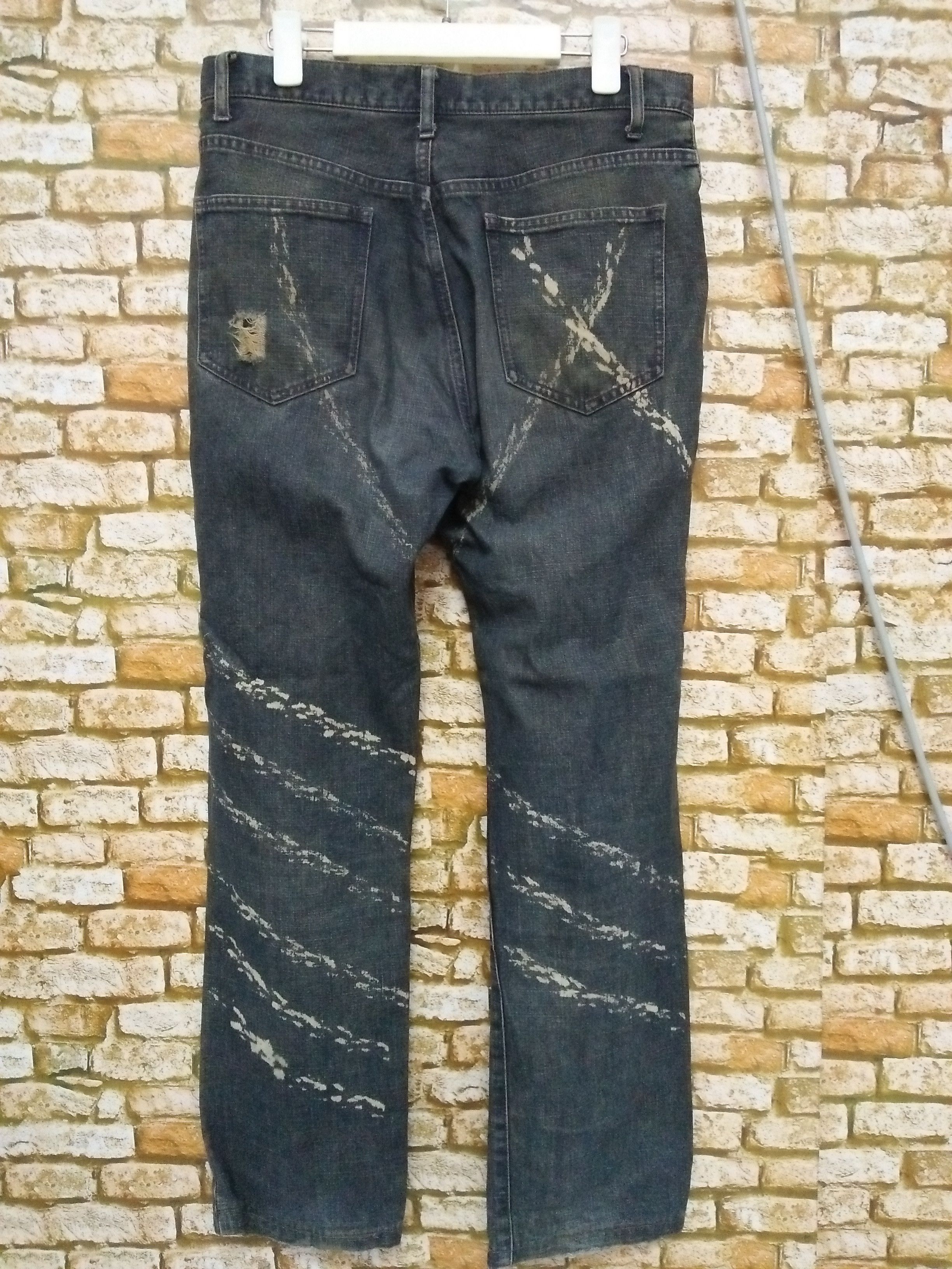 Japanese Brand YEOMAN JAPAN DISTRESSED DENIM ACID PAINT (A983) W32 Size US 32 / EU 48 - 6 Thumbnail